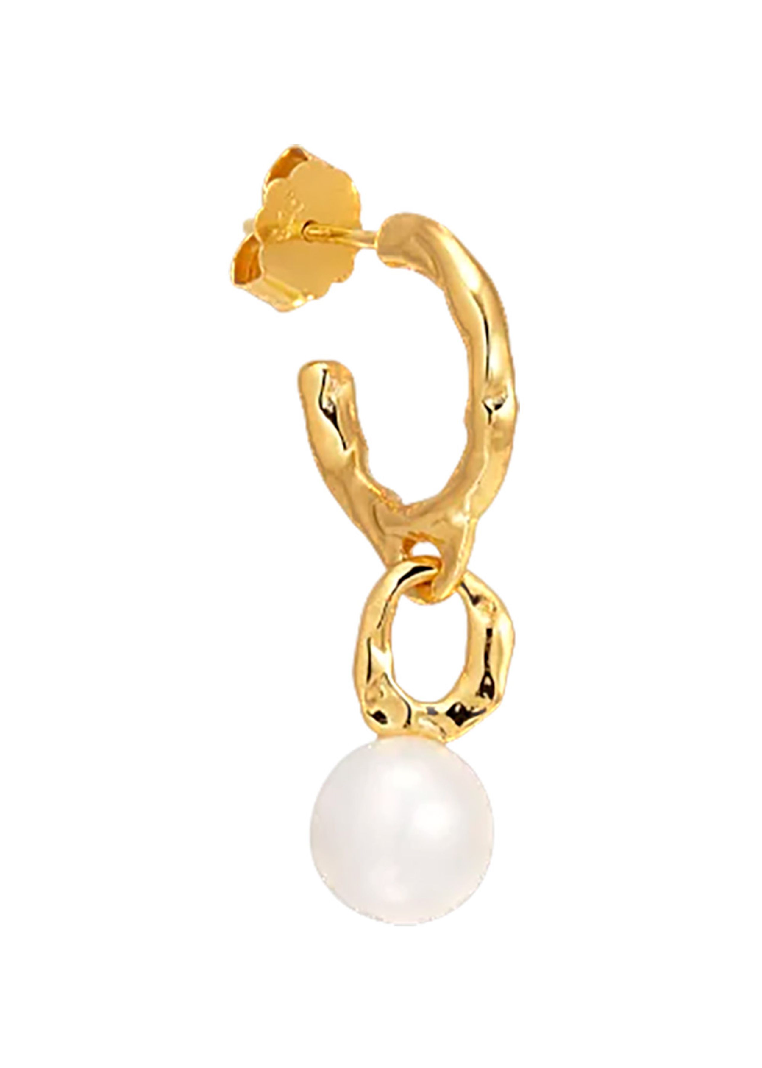 Jane Kønig - Ørering - Mary Hoop With Pearl Drop - Gold