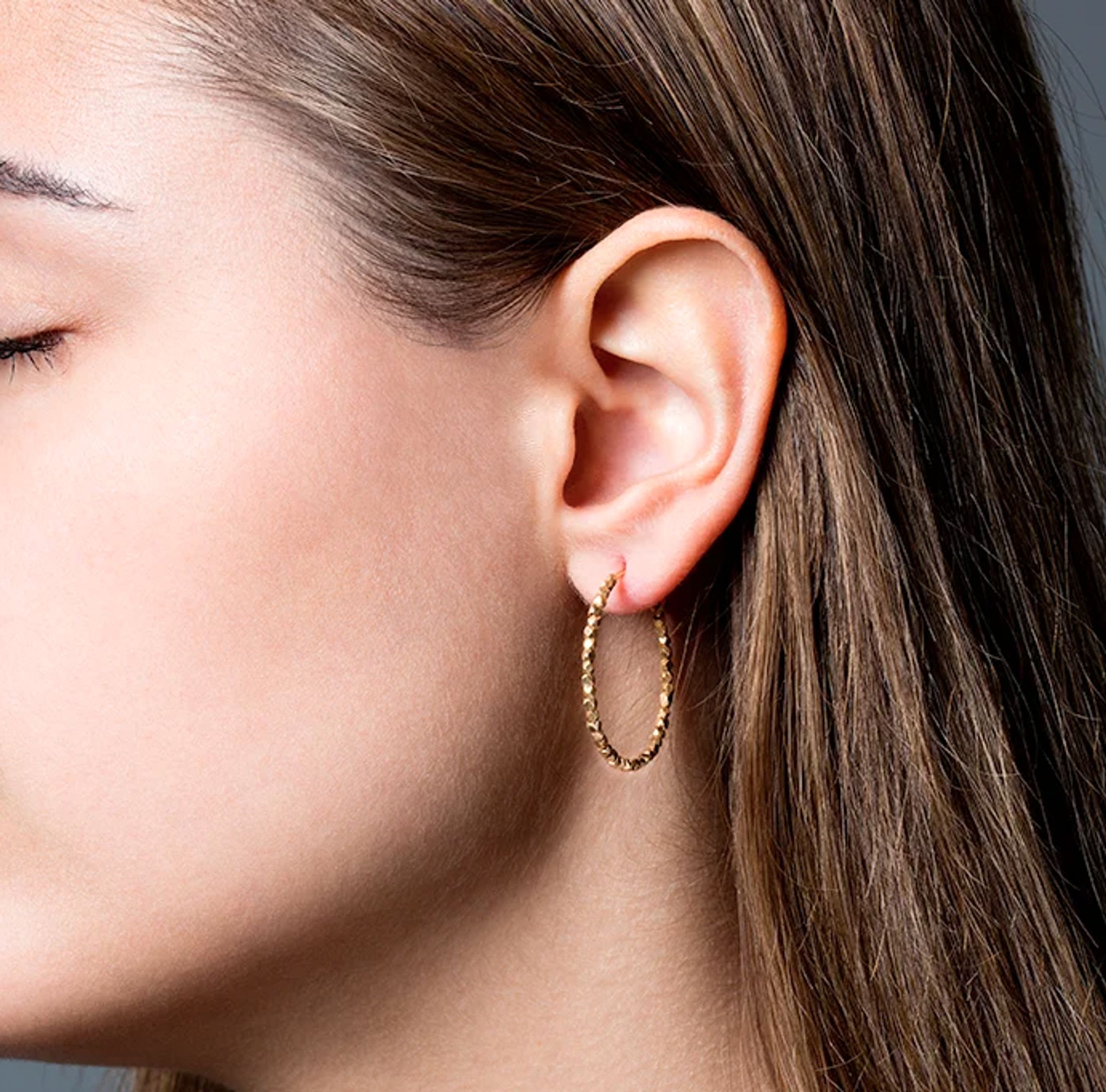 Jane Kønig - Ohrring - Small Bead Creol - Gold