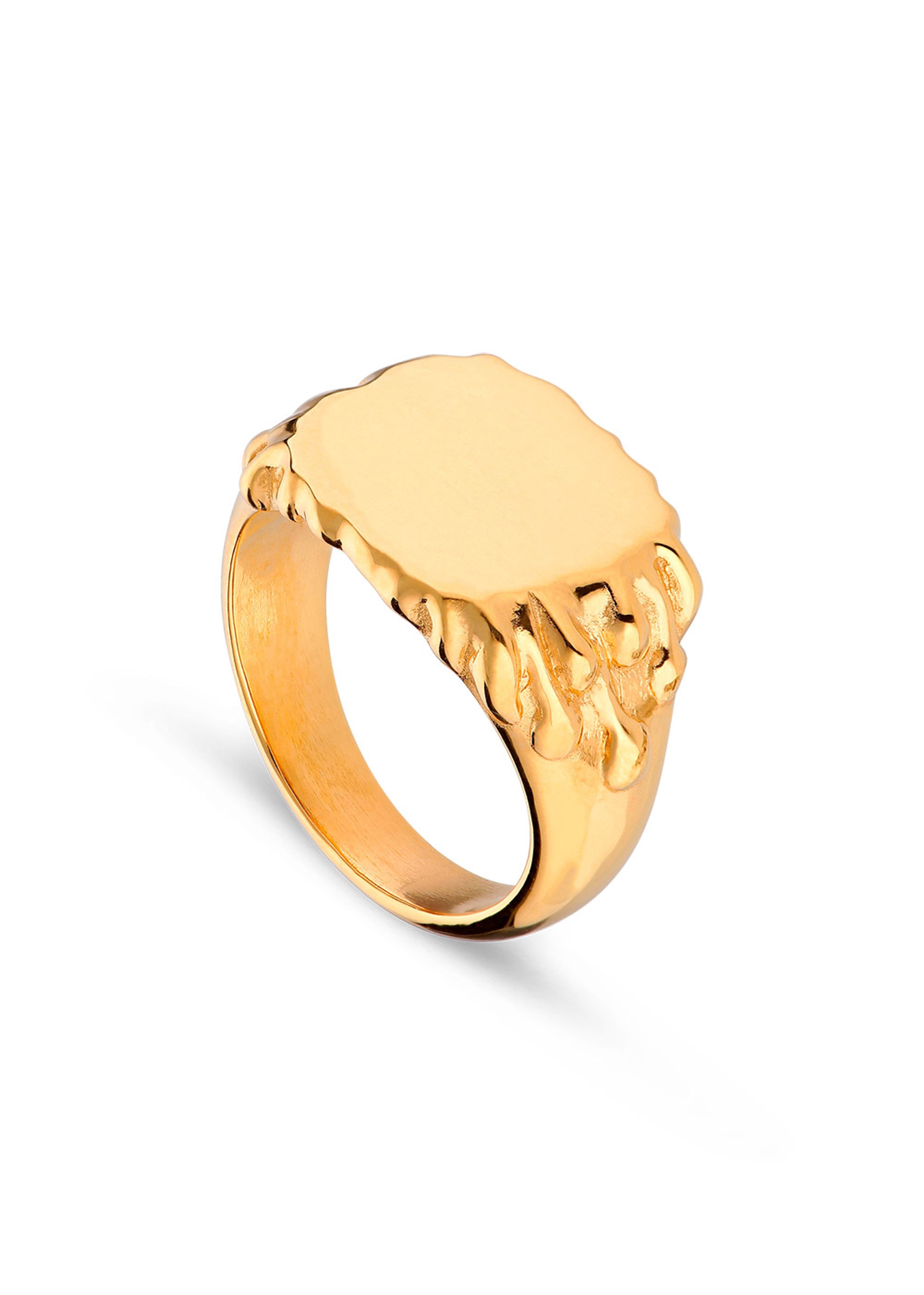 Jane Kønig - Anillo - Drippy Signet Ring - Gold