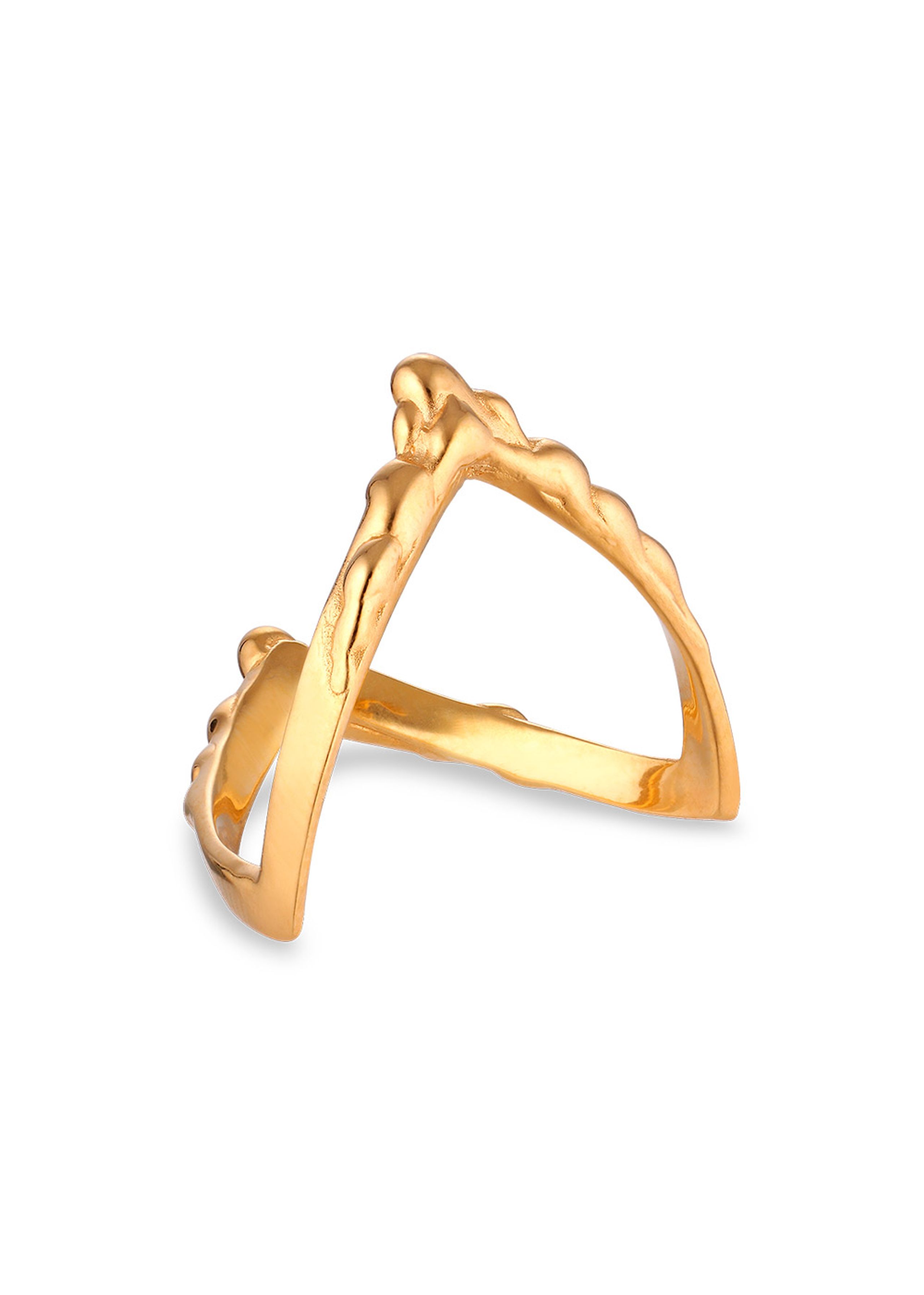 Jane Kønig - Ring - Drippy V-ring - Gold