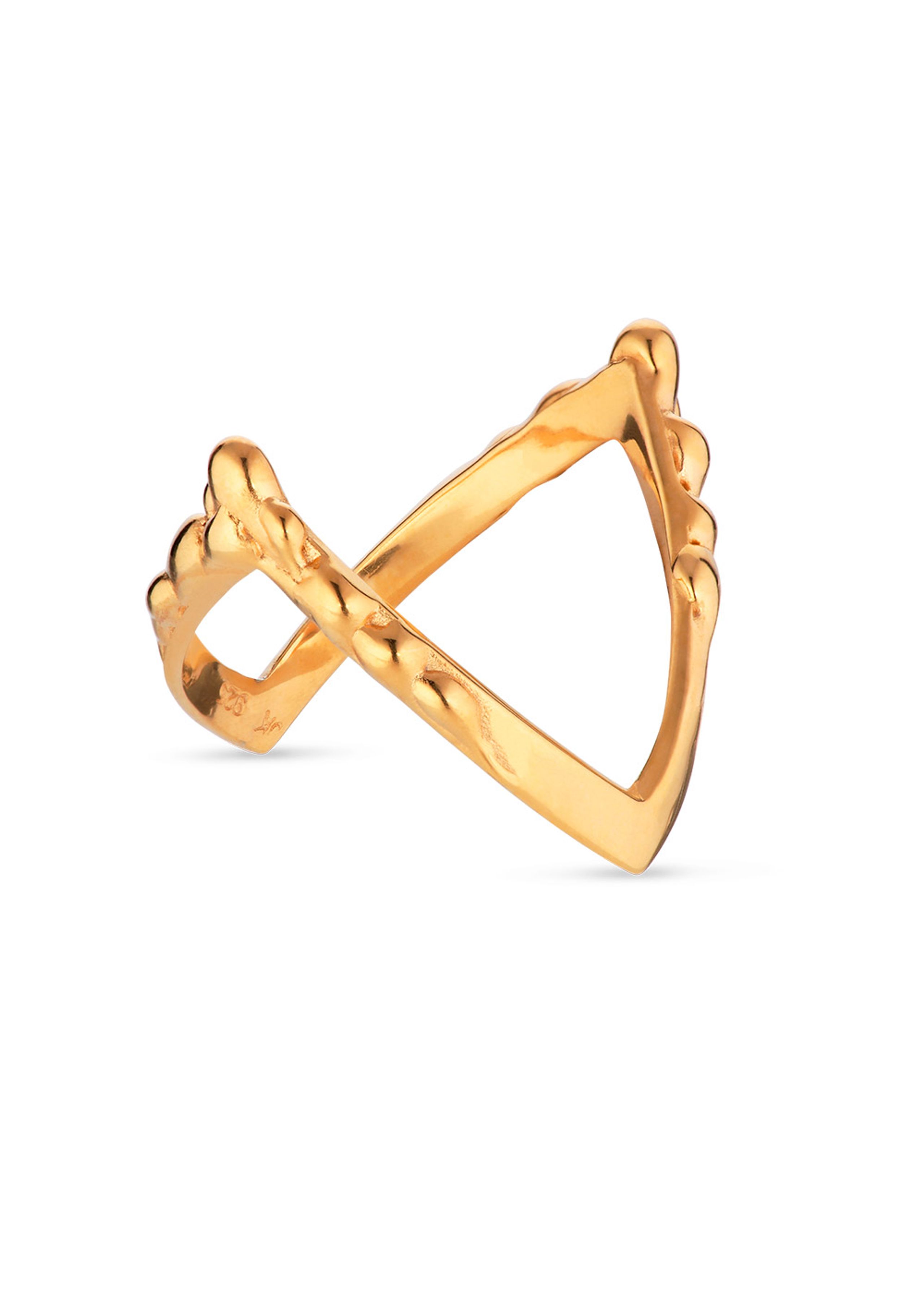 Jane Kønig - Ring - Drippy V-ring - Gold