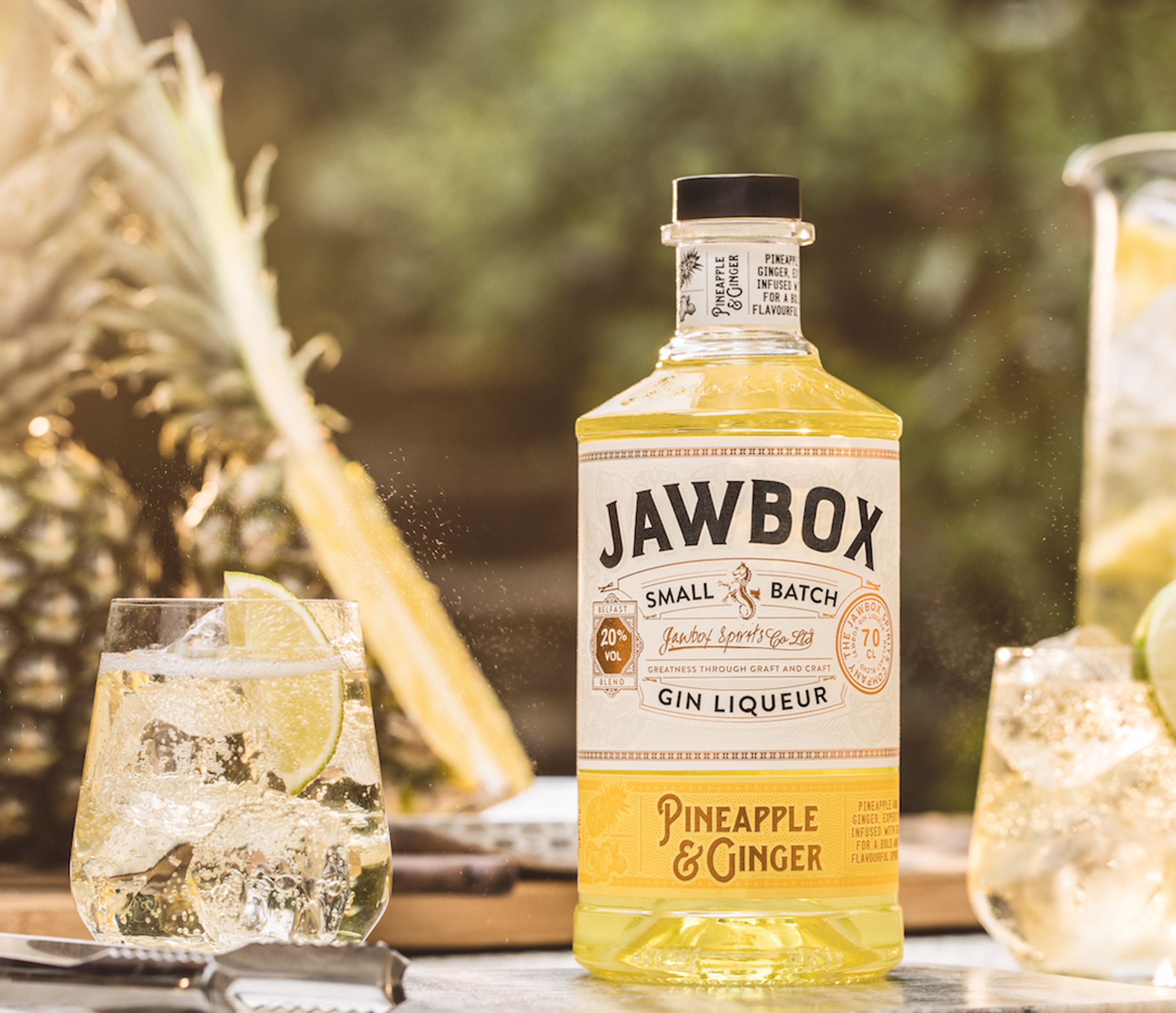 Jawbox Gin - Gin - Jawbox Gin Liquer - Pineapple & Ginger