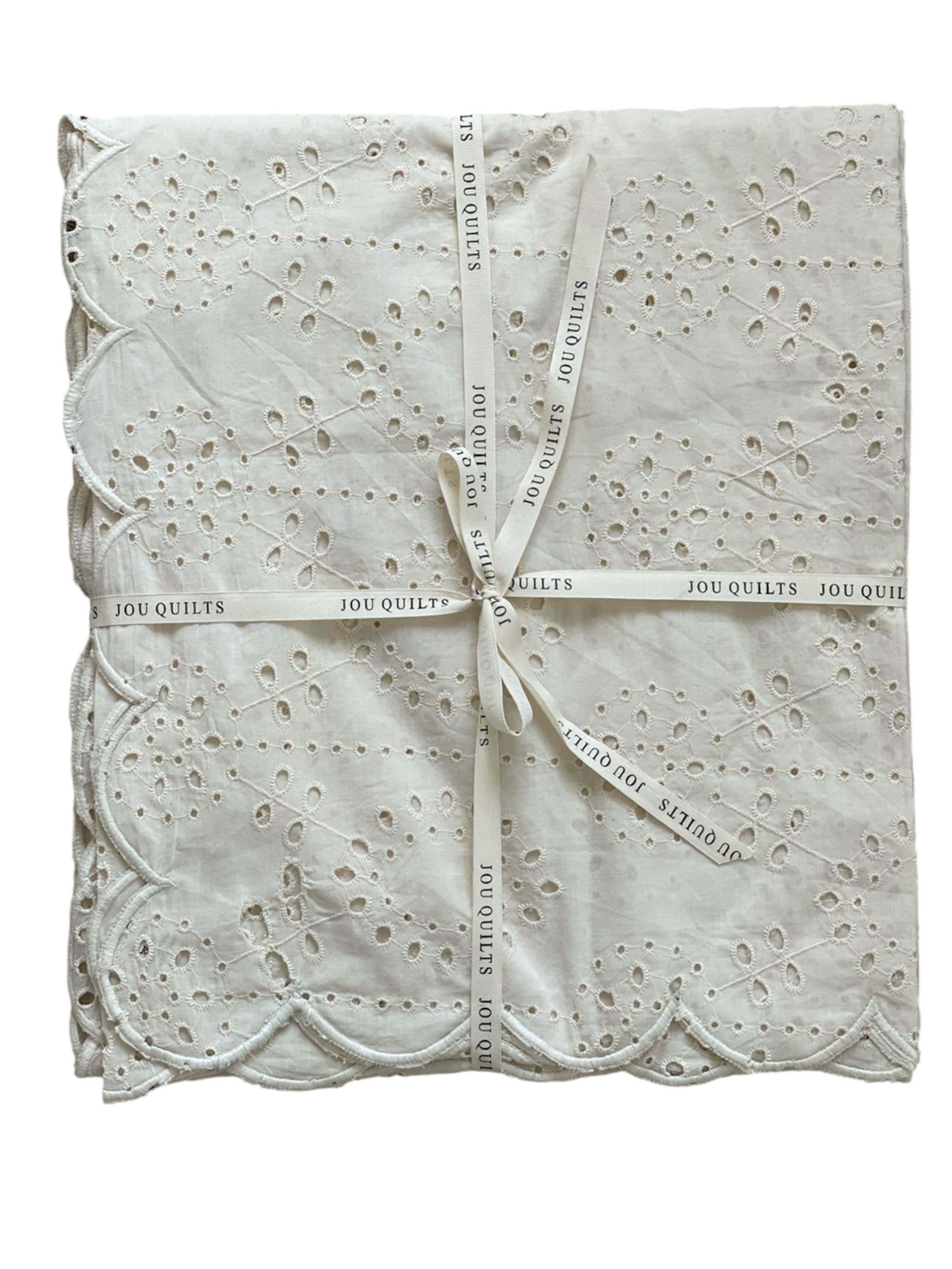 Jou Quilts - Tablecloth - Embroidery anglaise table cloth - Creme 140x280