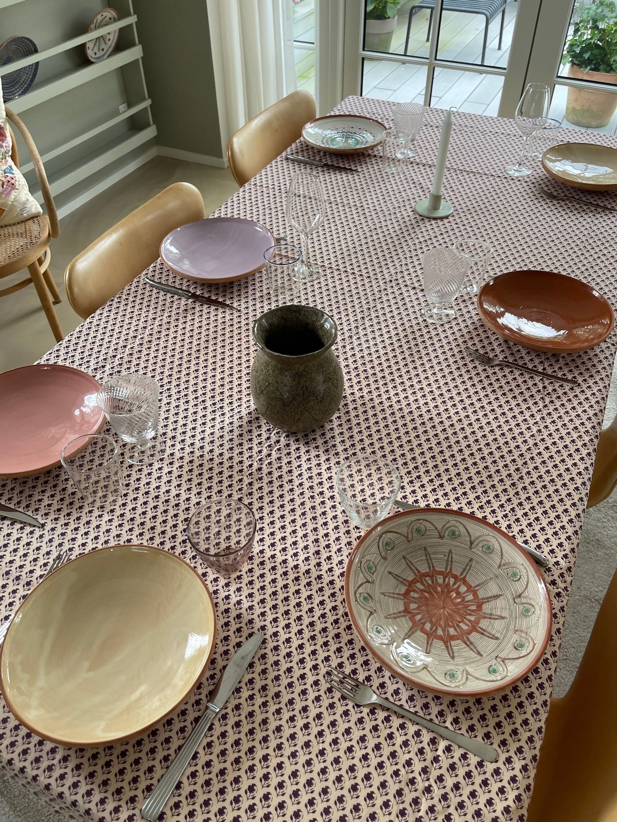 Jou Quilts - Plate - Pastel keramik plate Ø15 - Coral