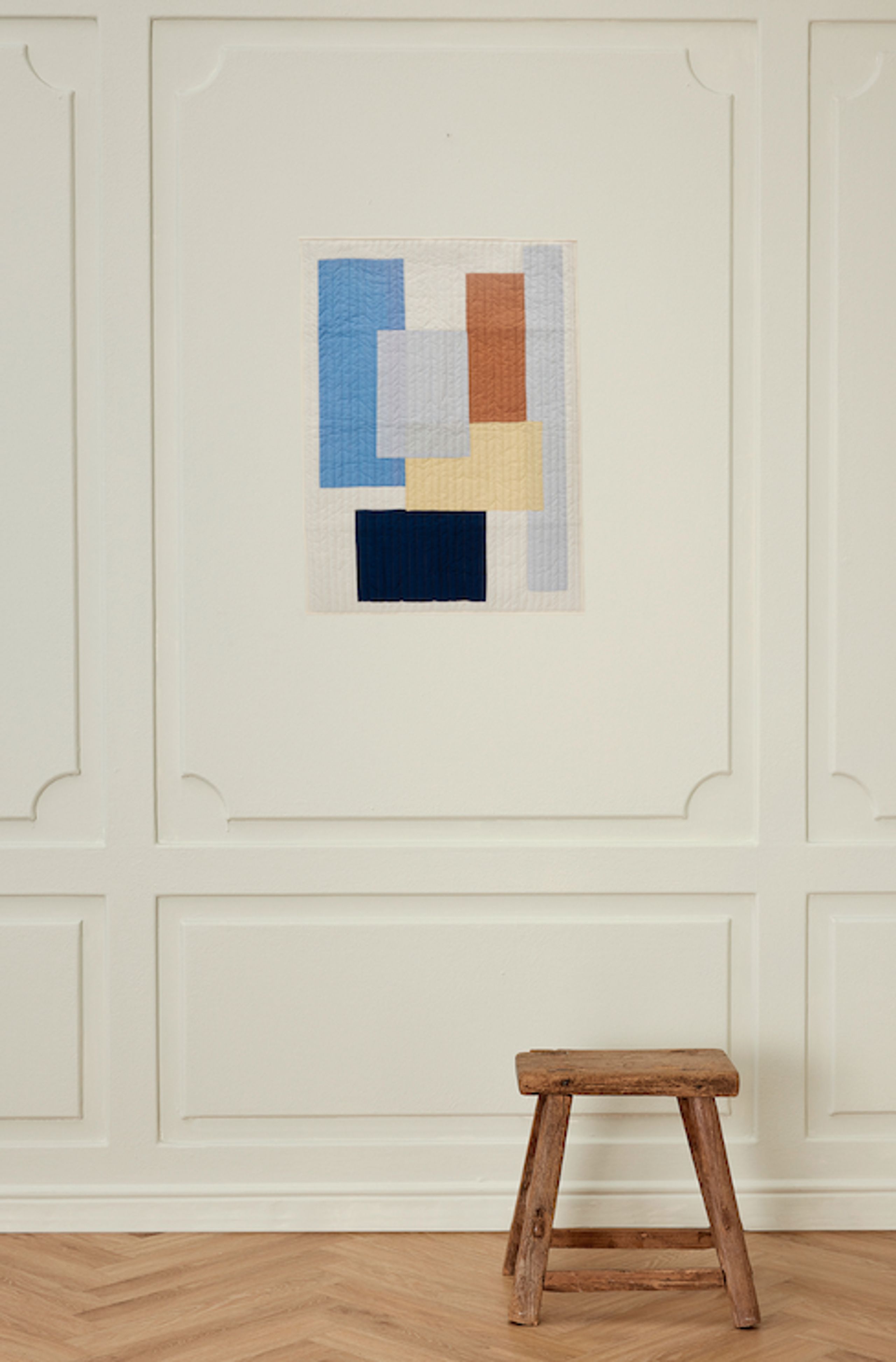 Jou Quilts - Coperta da parete - Jou Sonia Wallhanging Quilt - Jou Sonia wallhanging quilt 50 x 70 cm - Creme, gul, brun og blå nuancer