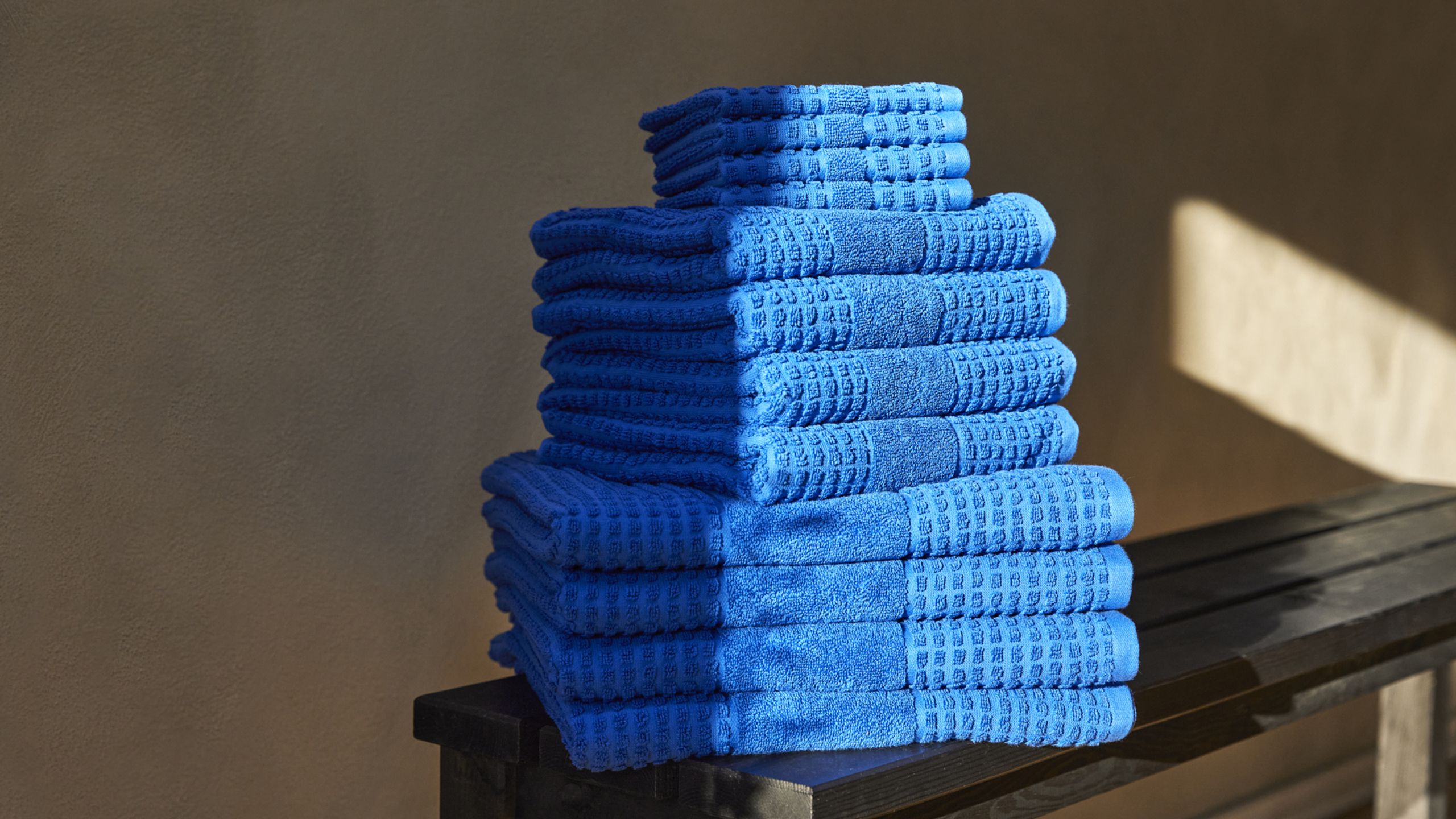 JUNA - Towel - Check Towel - Blue