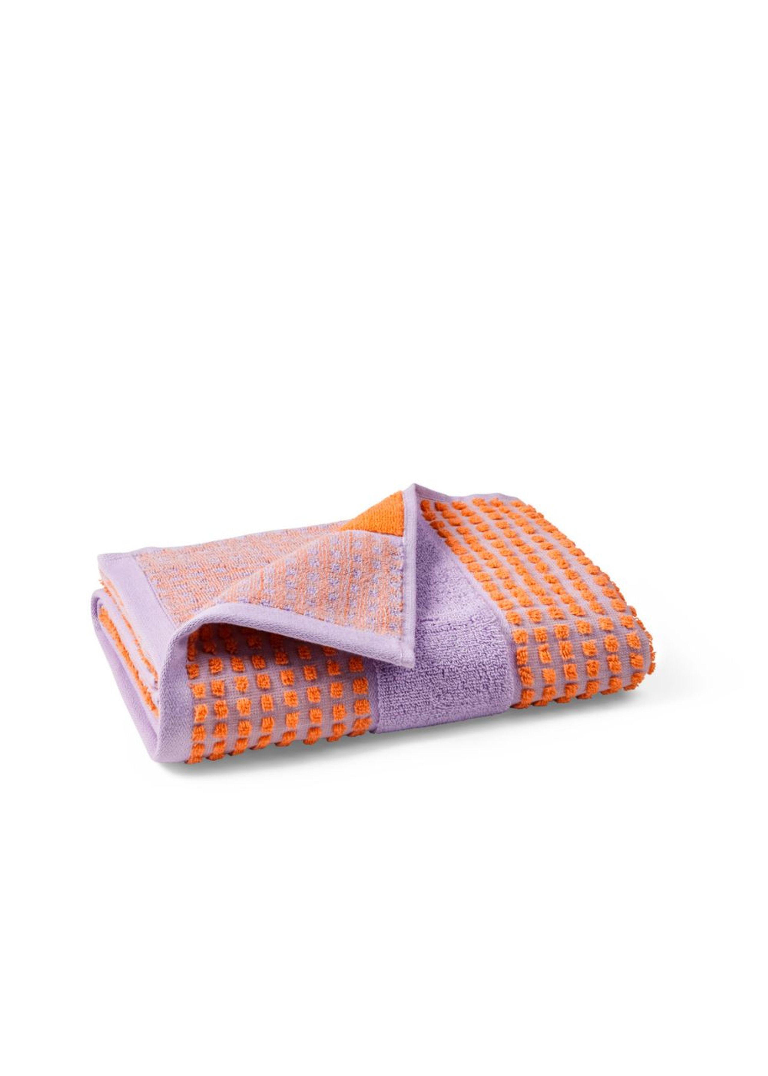 JUNA - Håndklæde - Check Towel - Lavender/peach - Small