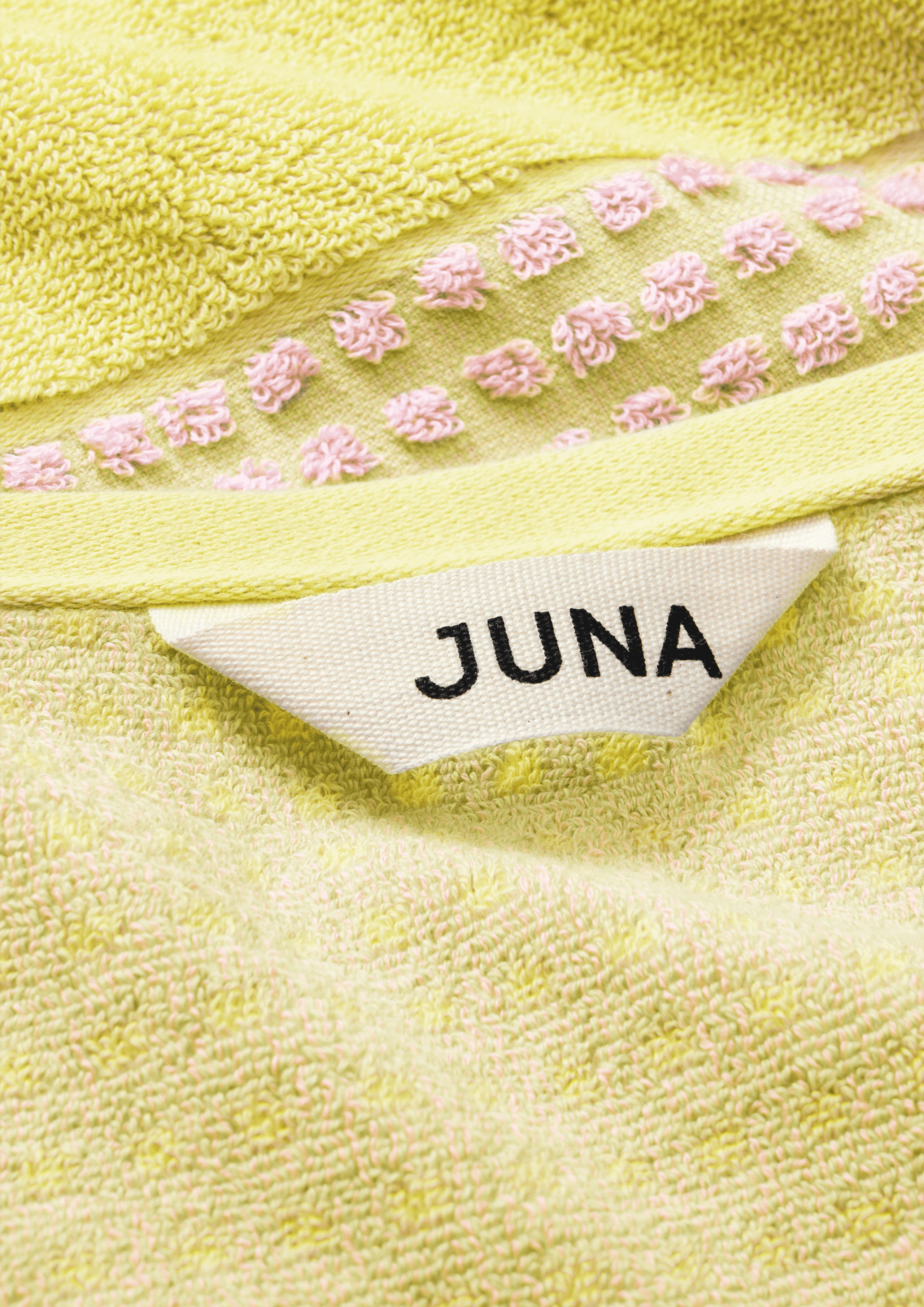 JUNA - Towel - Check Towel - Yellow/Pink - Small