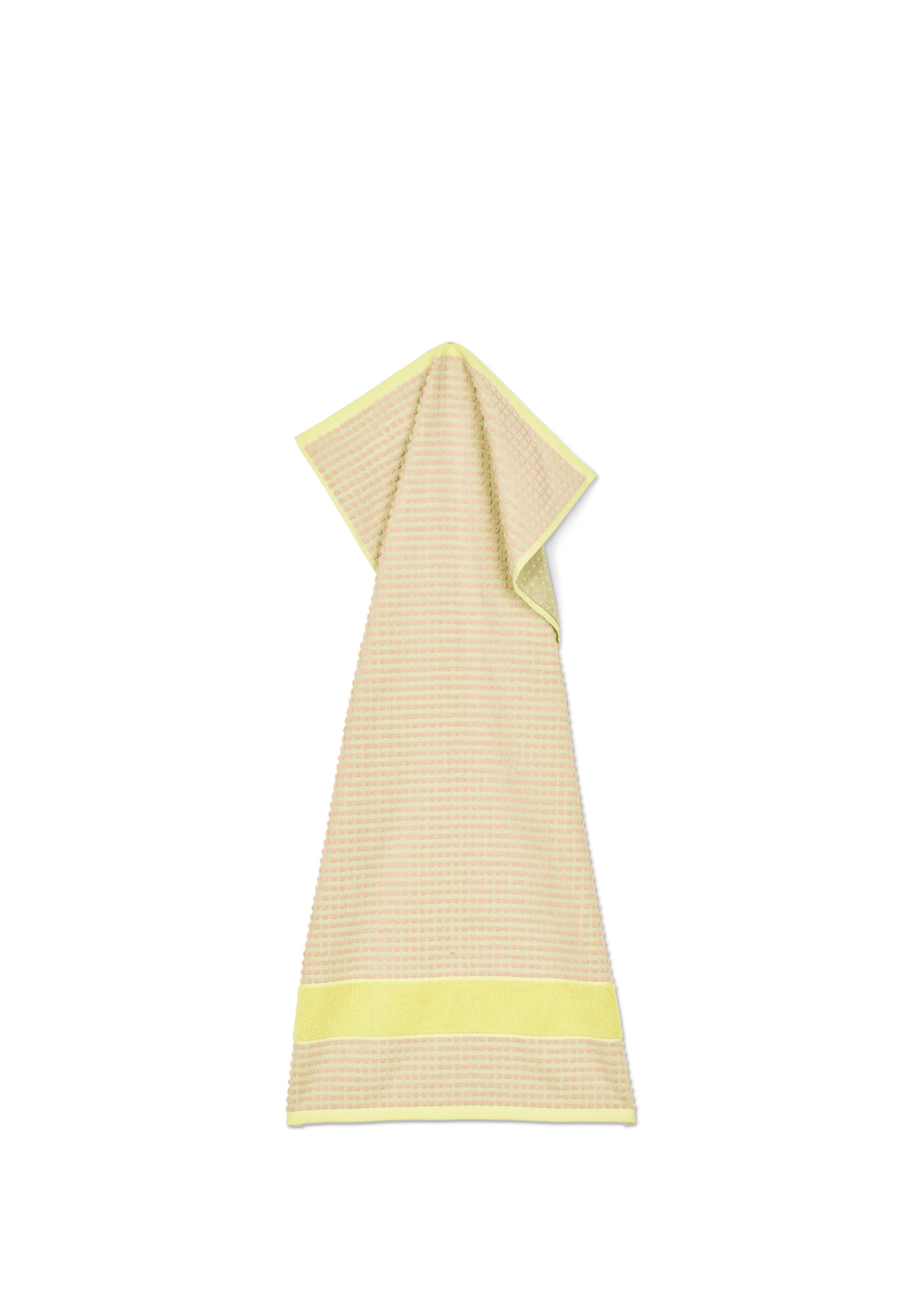 JUNA - Towel - Check Towel - Yellow/Pink - Small