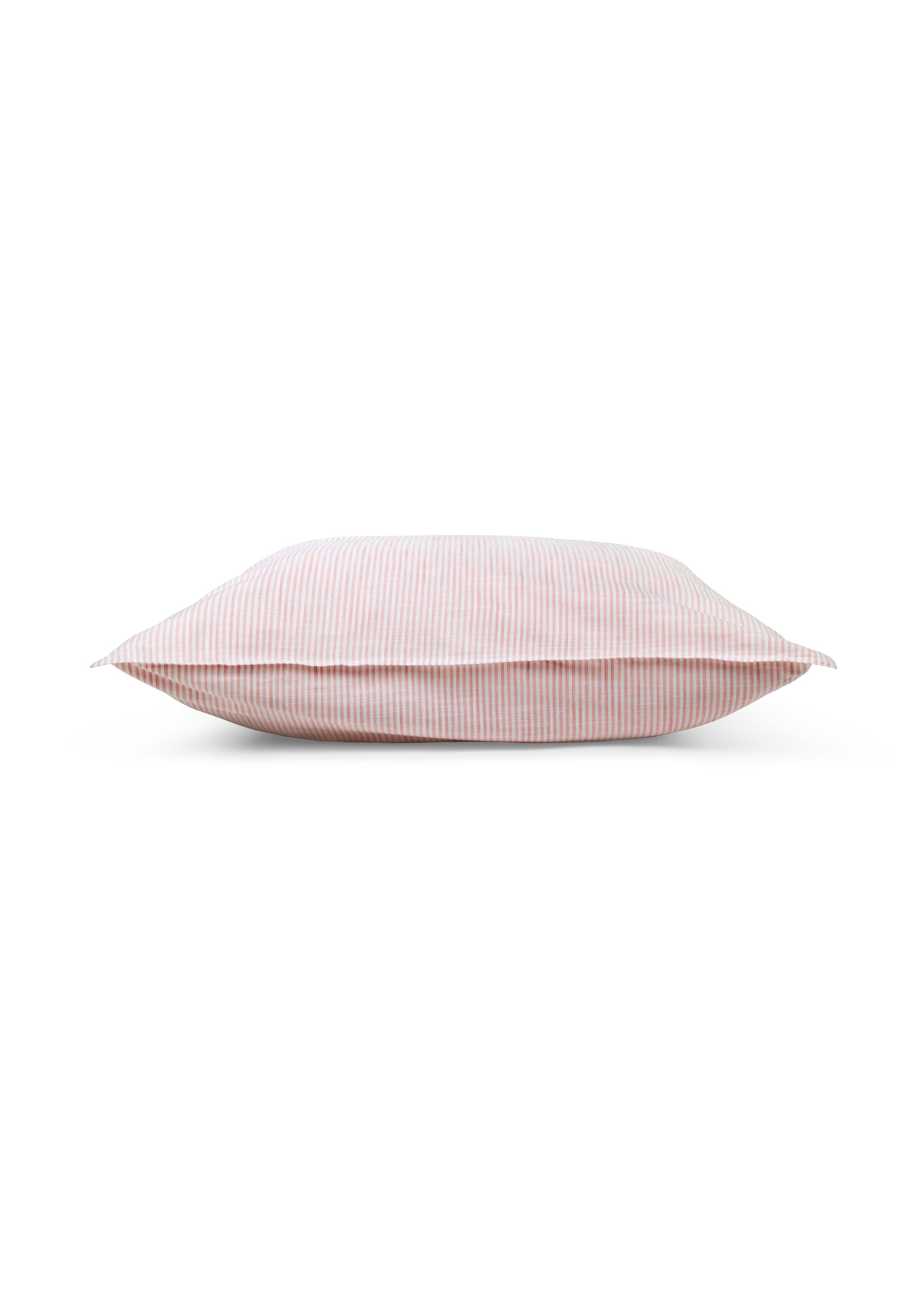 JUNA - Bed Sheet - Monochrome Lines - Pink/white