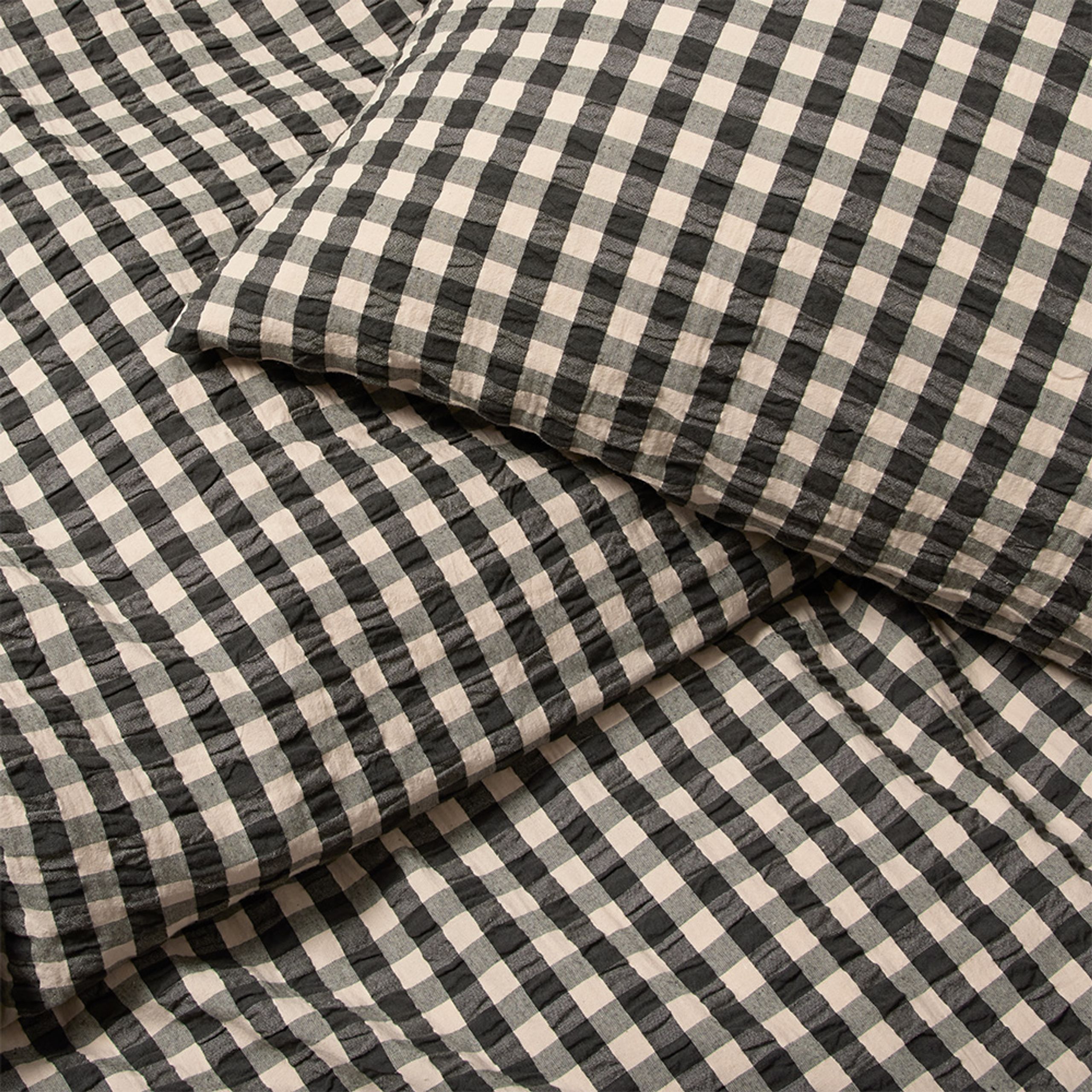 JUNA - Sengetøj - Bæk&Bølge Sengesæt - Black/Sand - Double