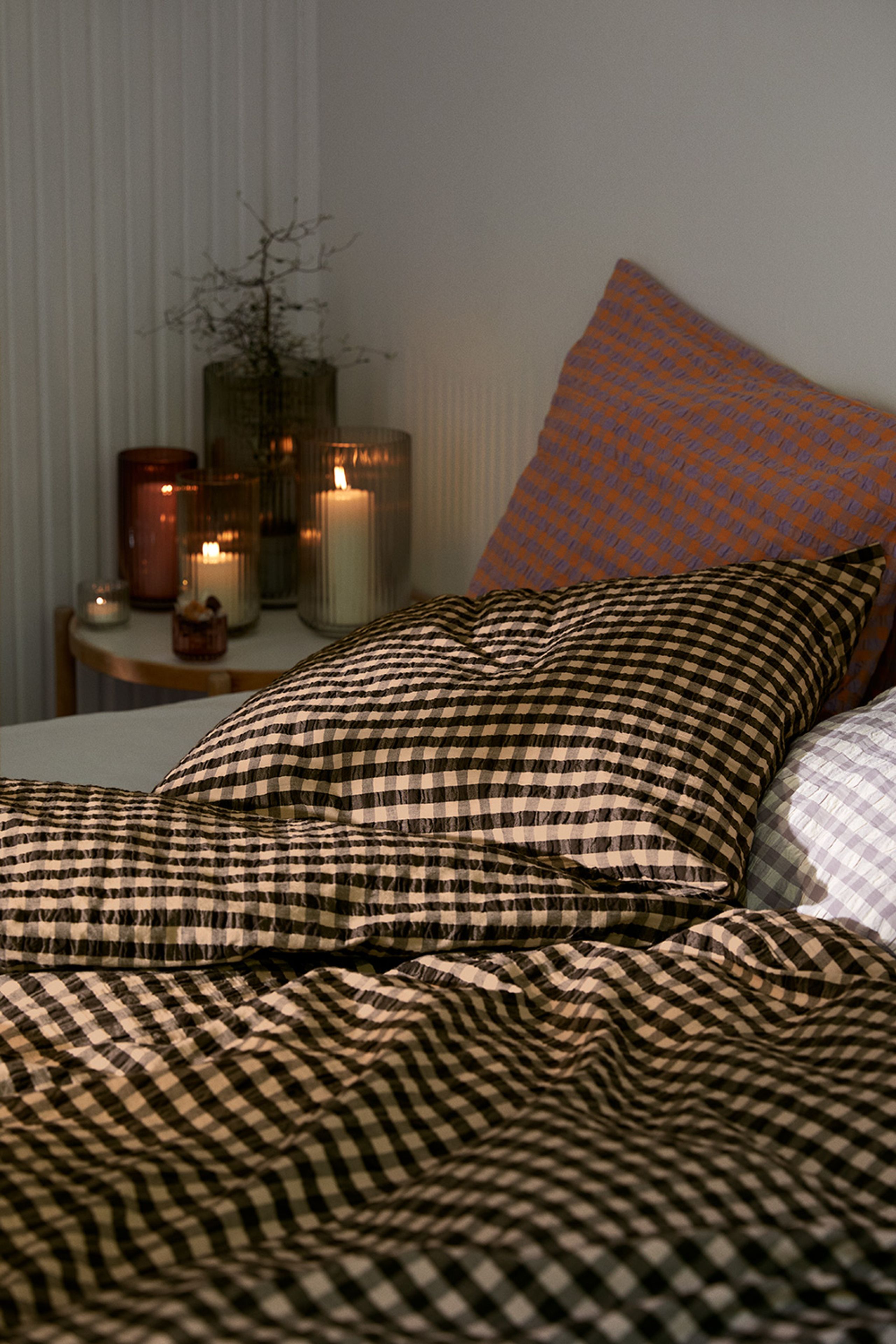 JUNA - Sengetøj - Bæk&Bølge Sengesæt - Black/Sand - Single