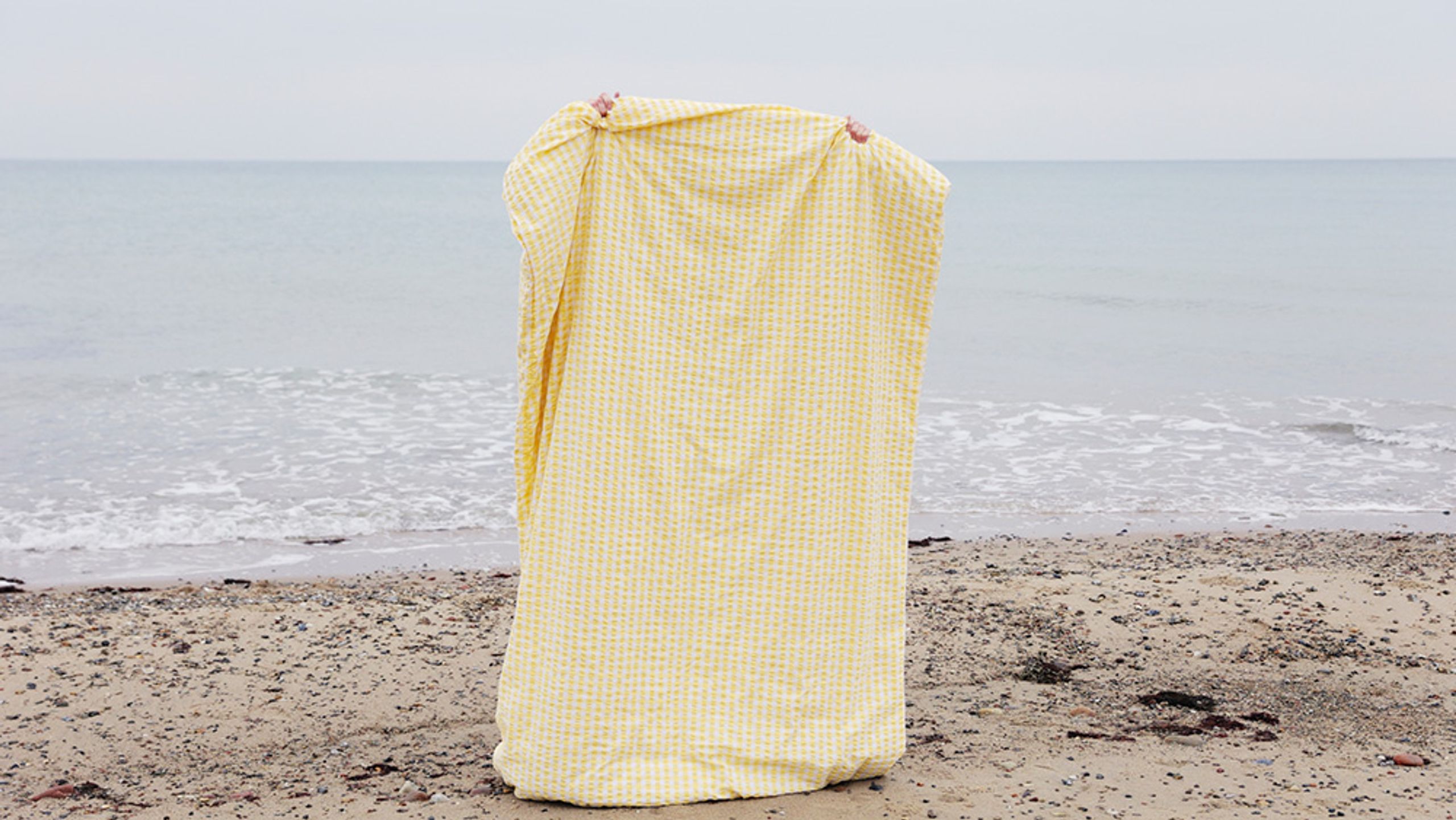 JUNA - Bed linen - Bæk&Bølge Linens - Yellow/White - Double