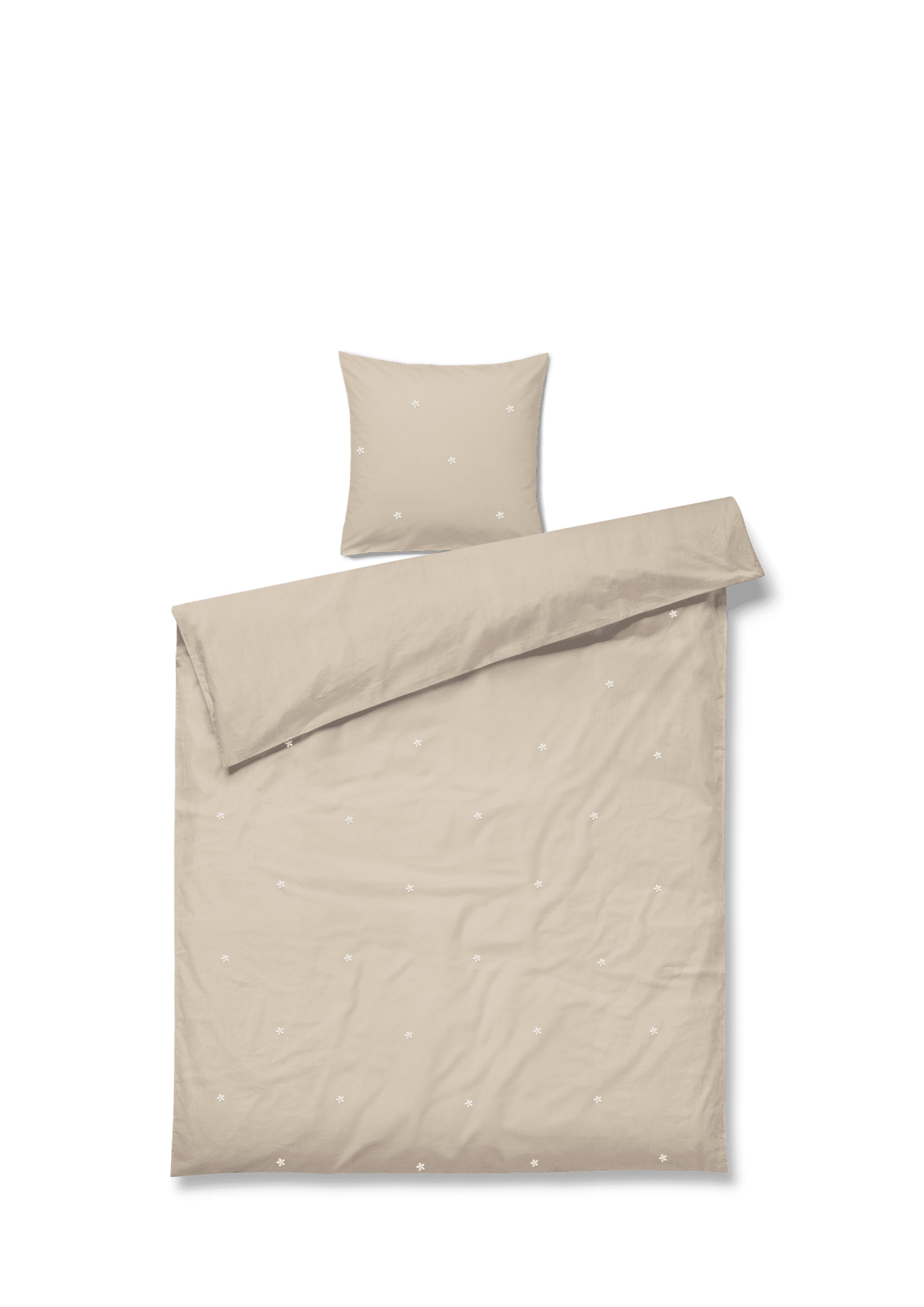JUNA - Bed linen - Daisy Bed Linen - Sand/White