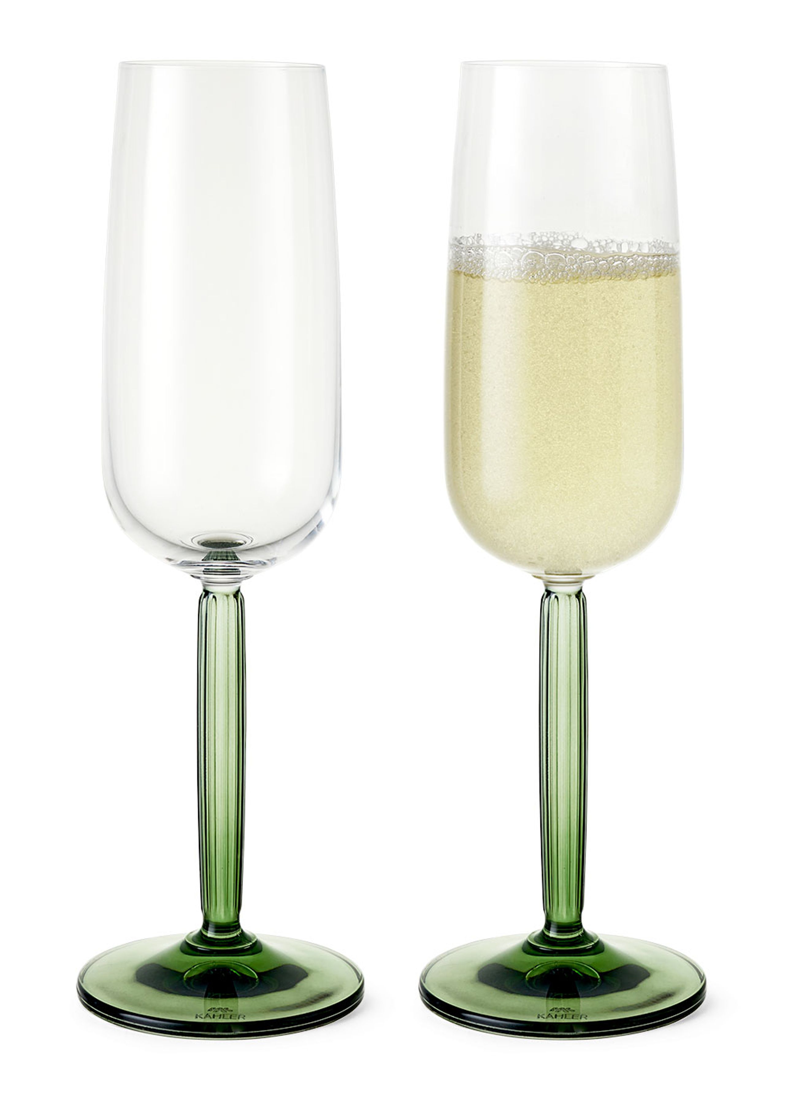 Kähler - Champagnerglas - Hammershøi Champagne Glass - Green