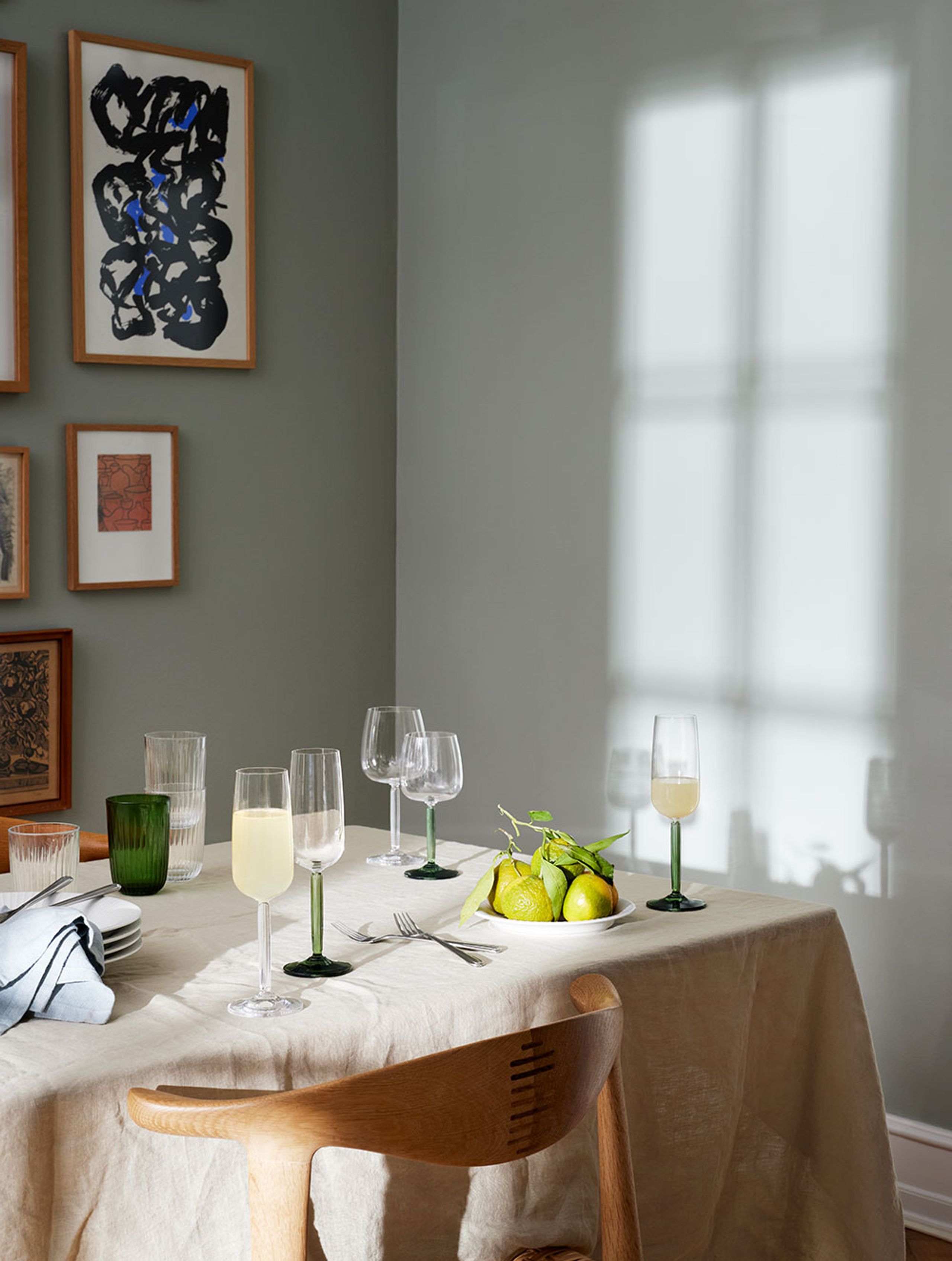 Kähler - Champagnerglas - Hammershøi Champagne Glass - Green