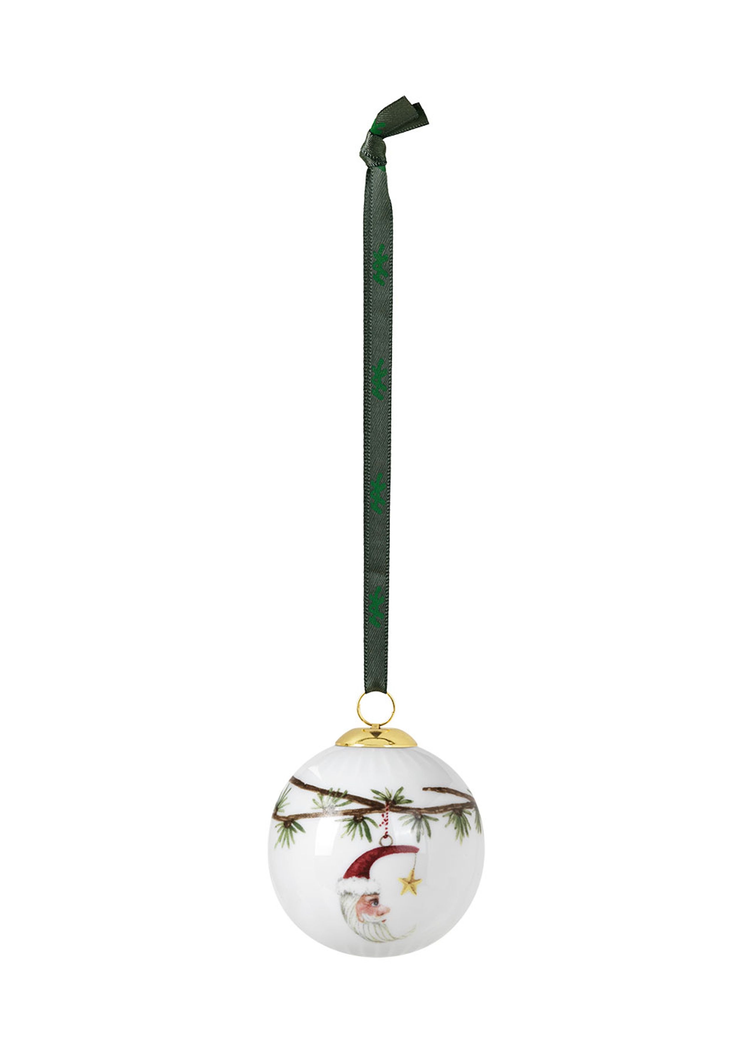 Kähler - Christbaumkugel - Hammershøi Christmas Ball - White w. Deco (2019)