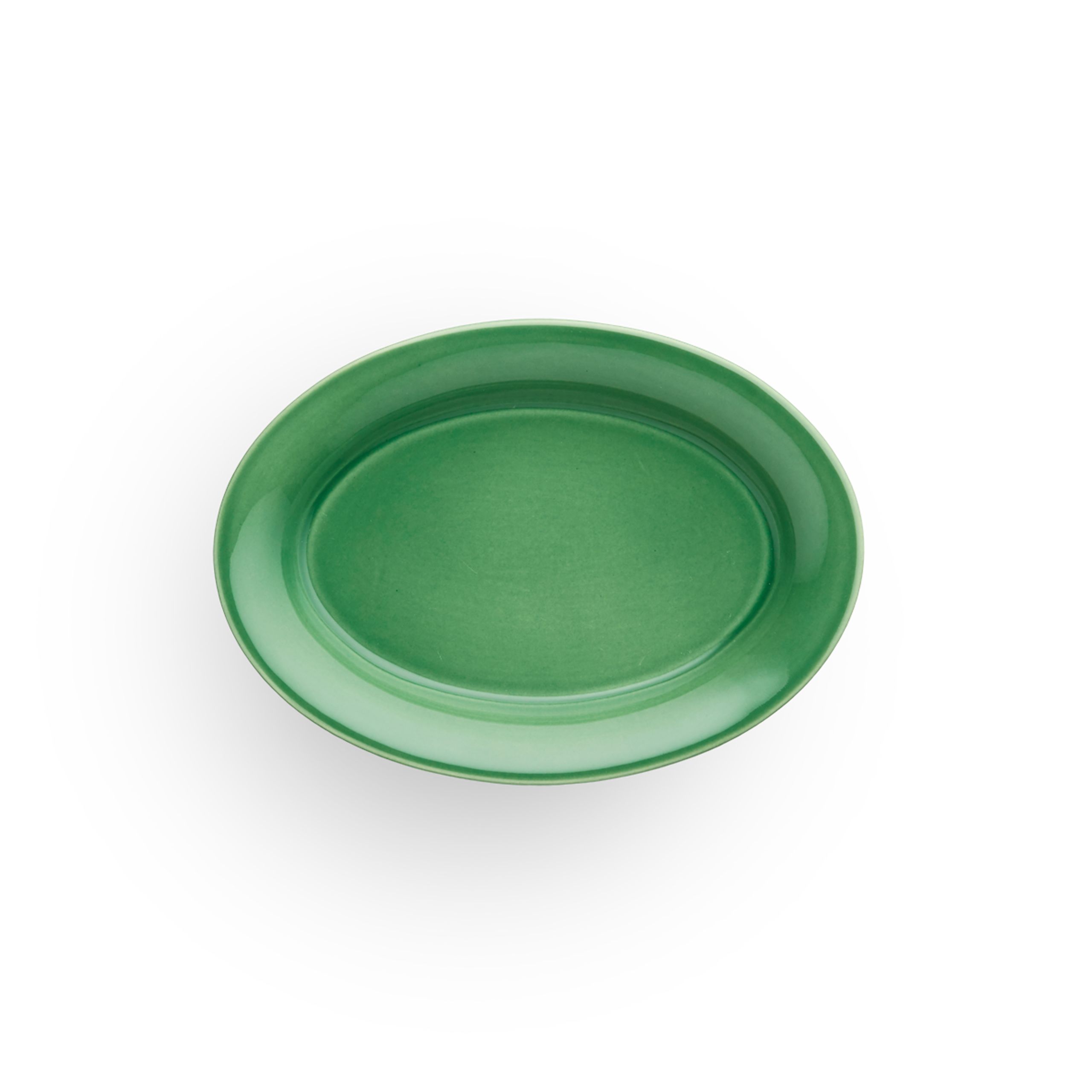 Kähler - Tallrikar - Ursula - Oval tallerken - Mørk grøn x-small