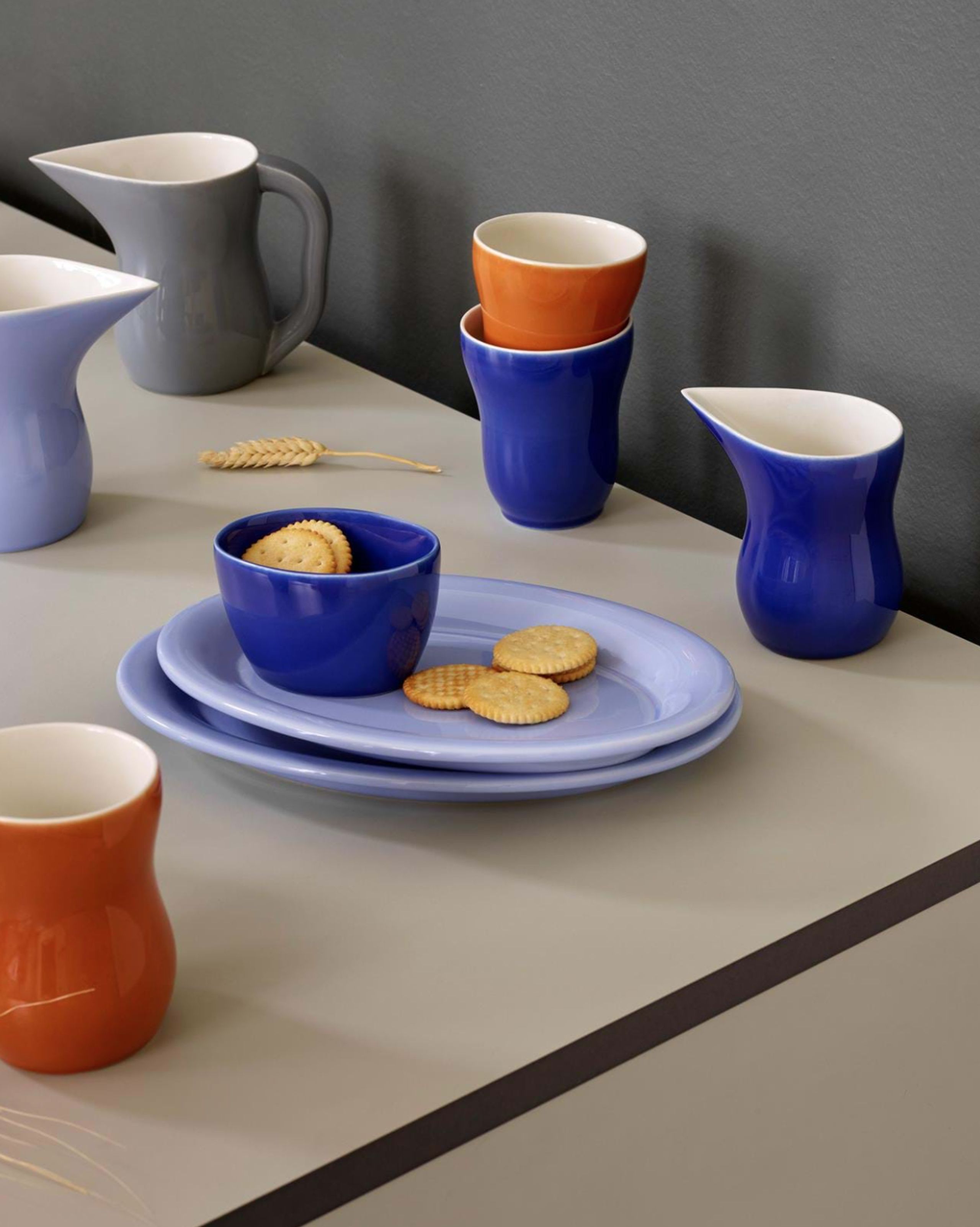 Kähler - Tallrikar - Ursula - Oval tallerken - Mørk grøn x-small