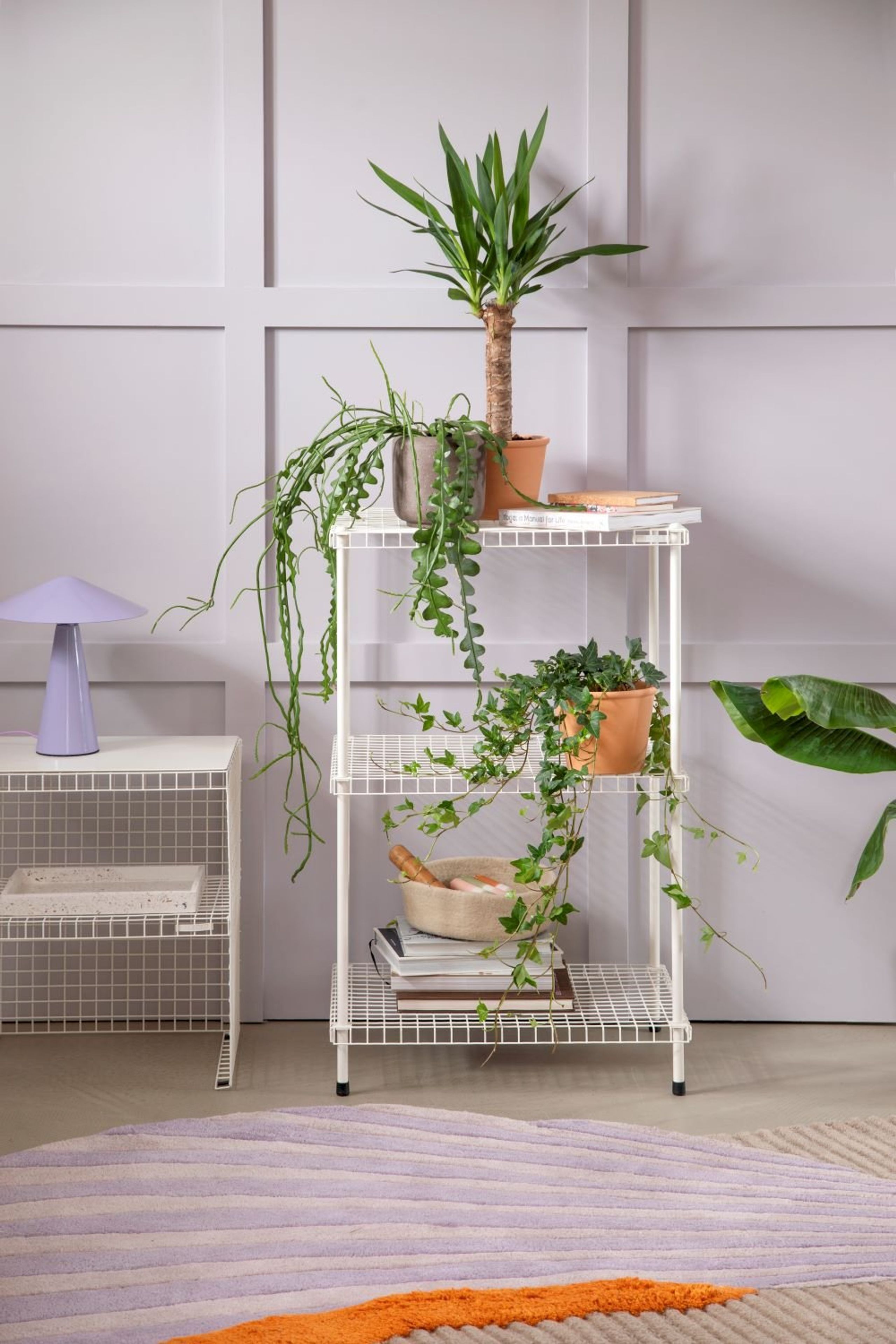 Kalager Design - Koupelnová rohož - Grid Side Table - Ultra Marine Blue