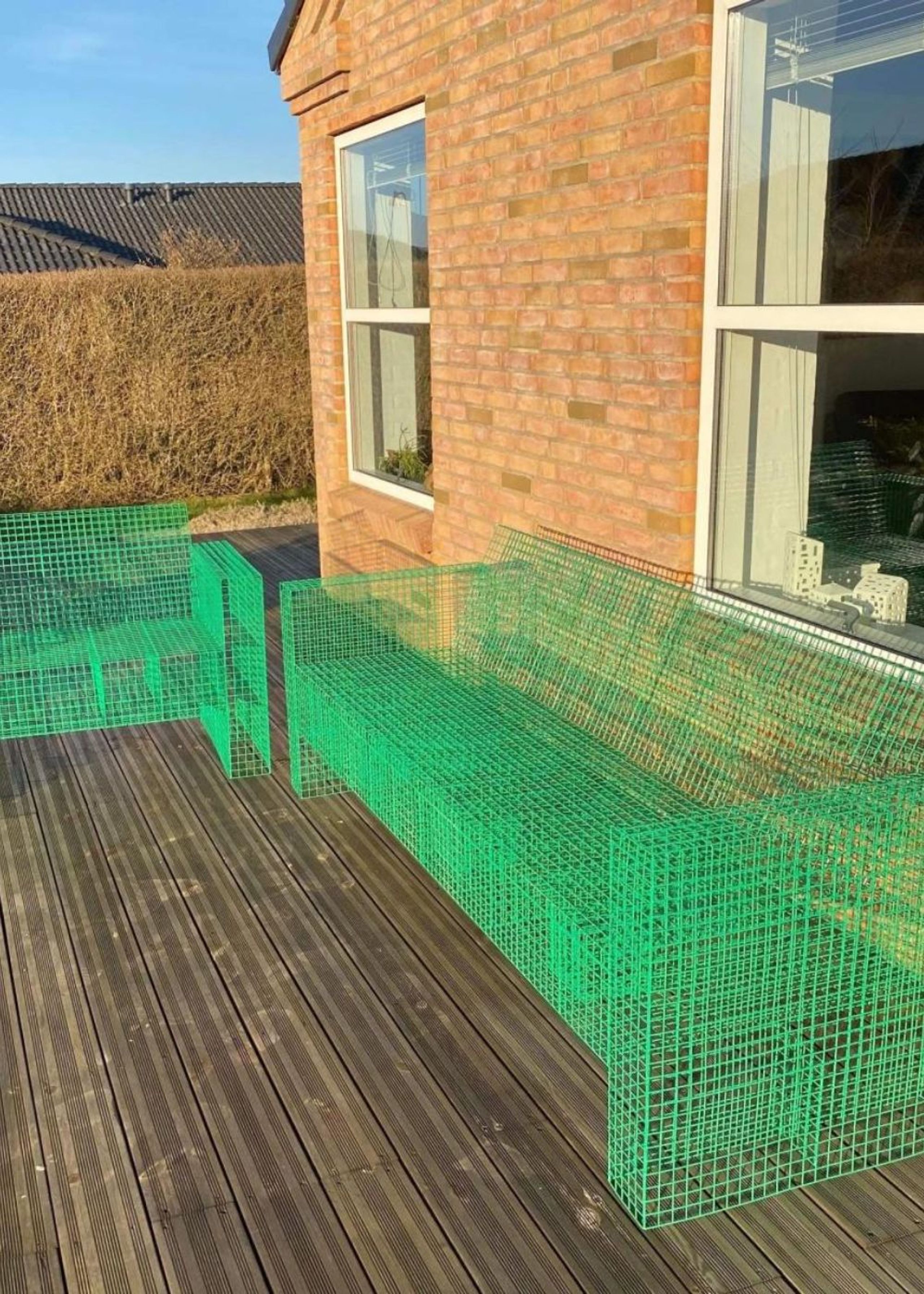 Kalager Design - Lounge sofa - Wire Loungecouch - 3 pers. - Rustic Grey