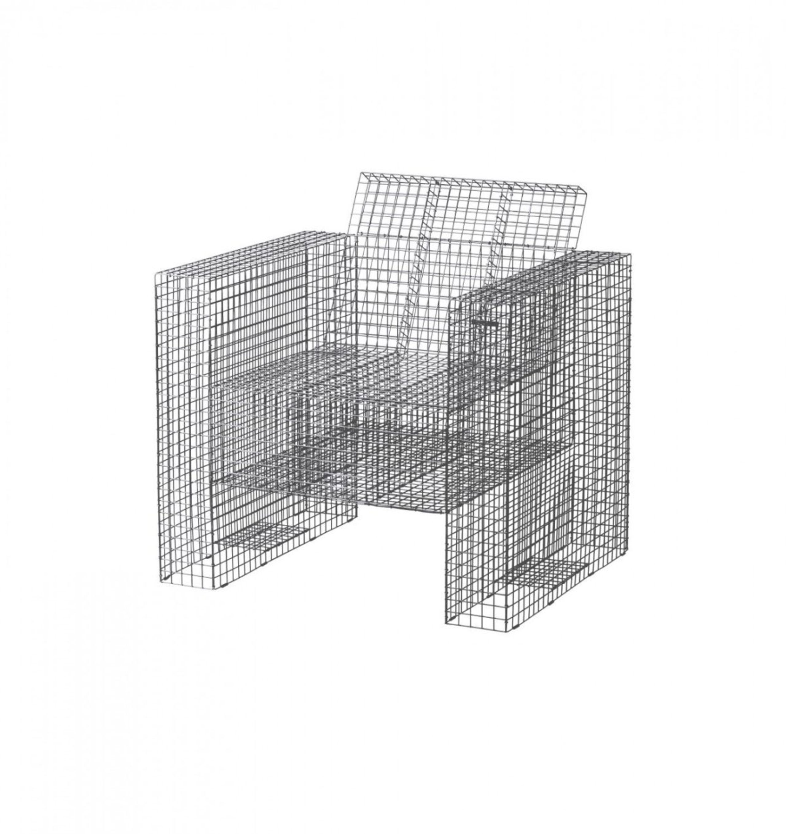 Kalager Design - Lounge chair - Wire Lounge Chair, Small - Rustic Grey