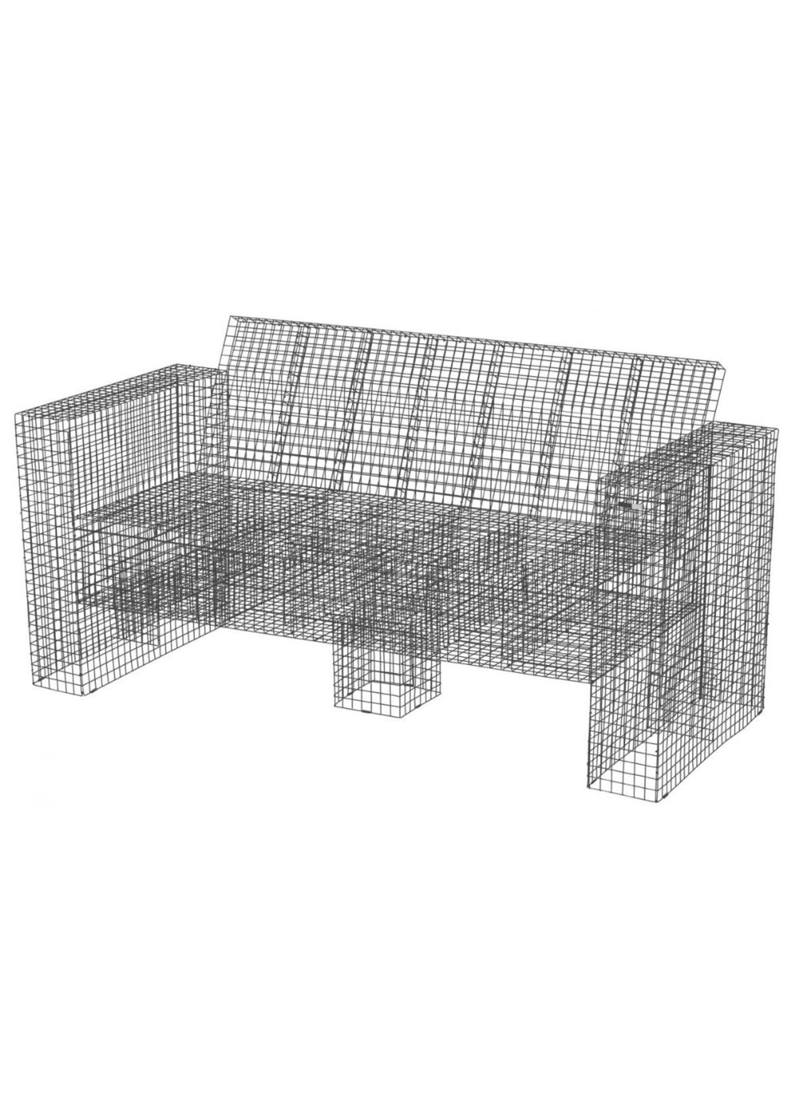 Kalager Design - Pohovka do obývačky - Wire Loungecouch - 2 pers. - Rustic Grey