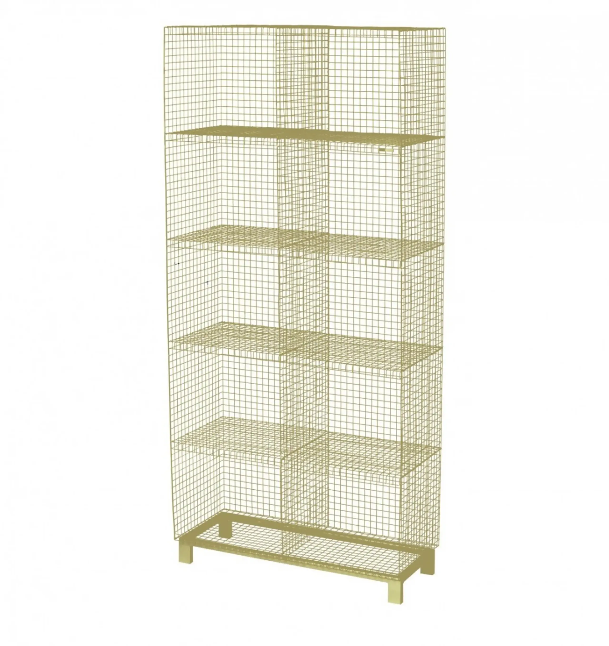 Kalager Design - Display - Grid Cabinet with legs - Green Beige