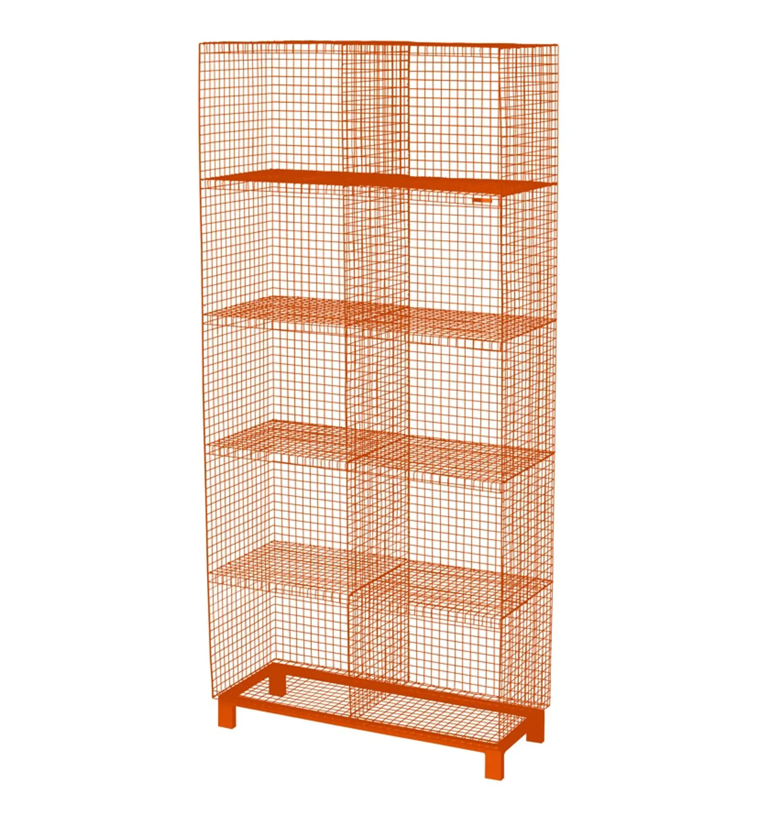 Kalager Design - Display - Grid Cabinet with legs - Orange