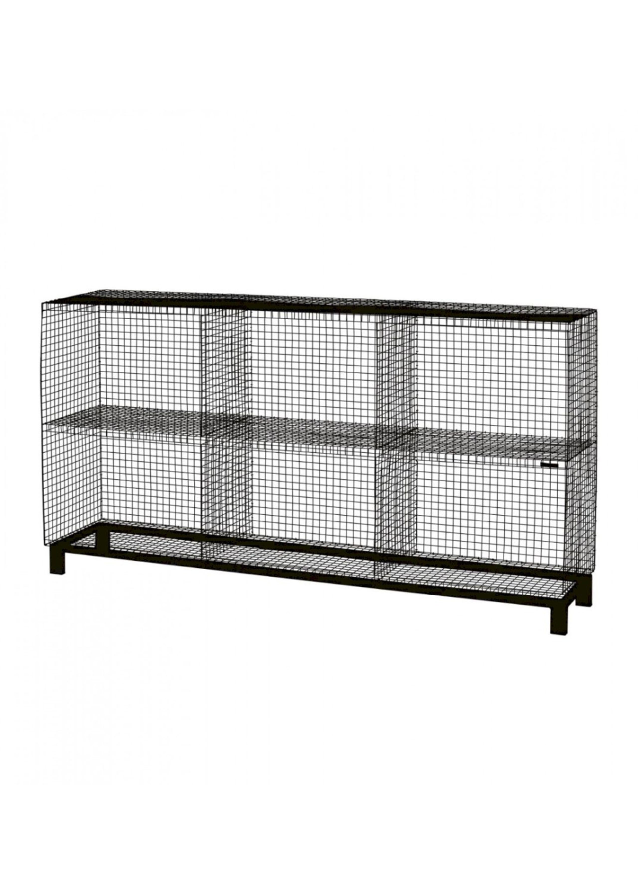 Kalager Design - Shelf - Grid Showcase With Legs - Black