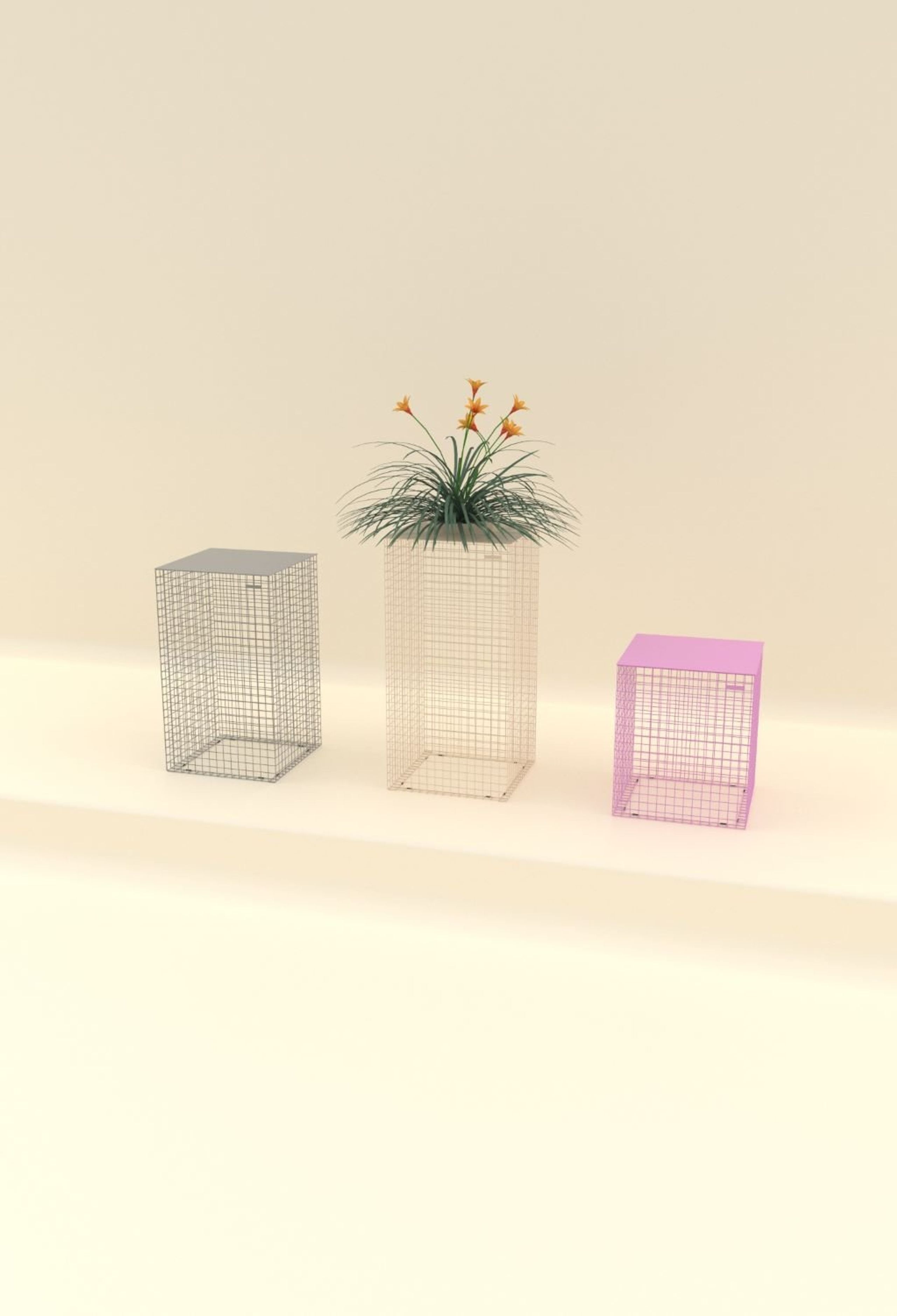 Kalager Design - Side table - Pedestal, Small - Rustic Grey