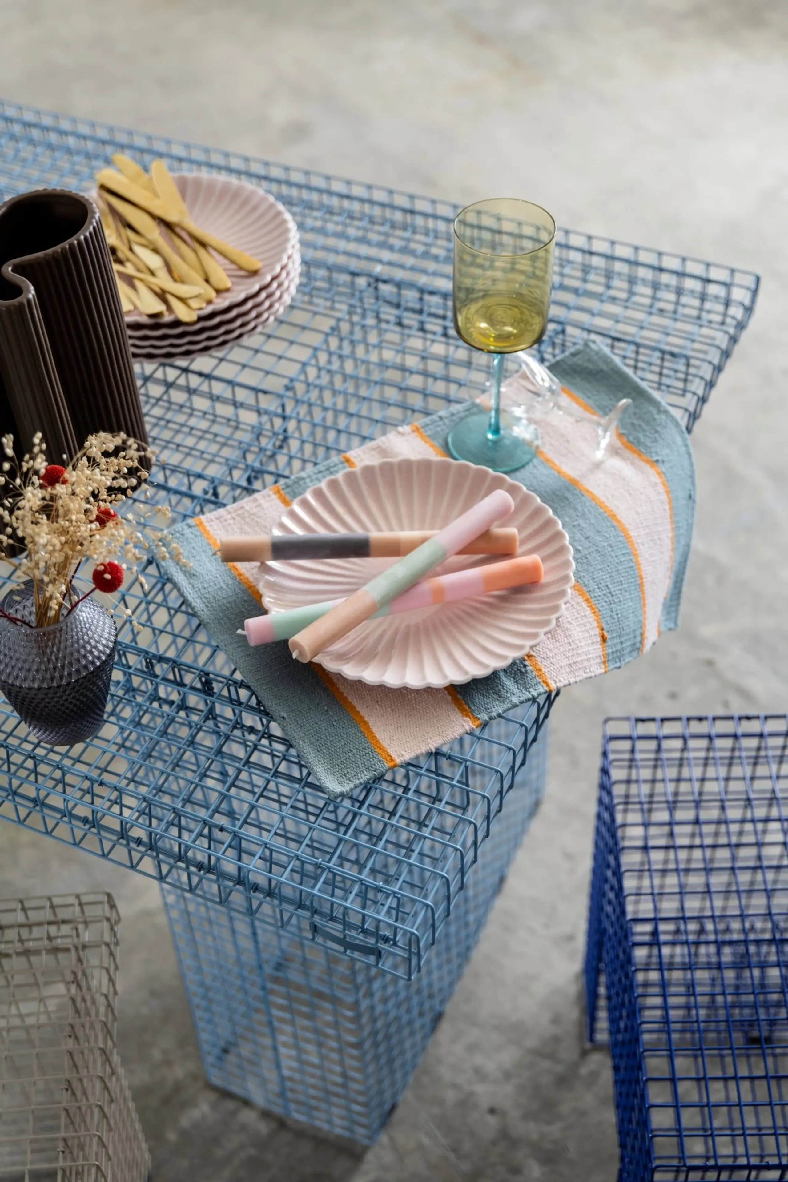 Kalager Design - Dining Table - Wire Dining Table - Navy Blue