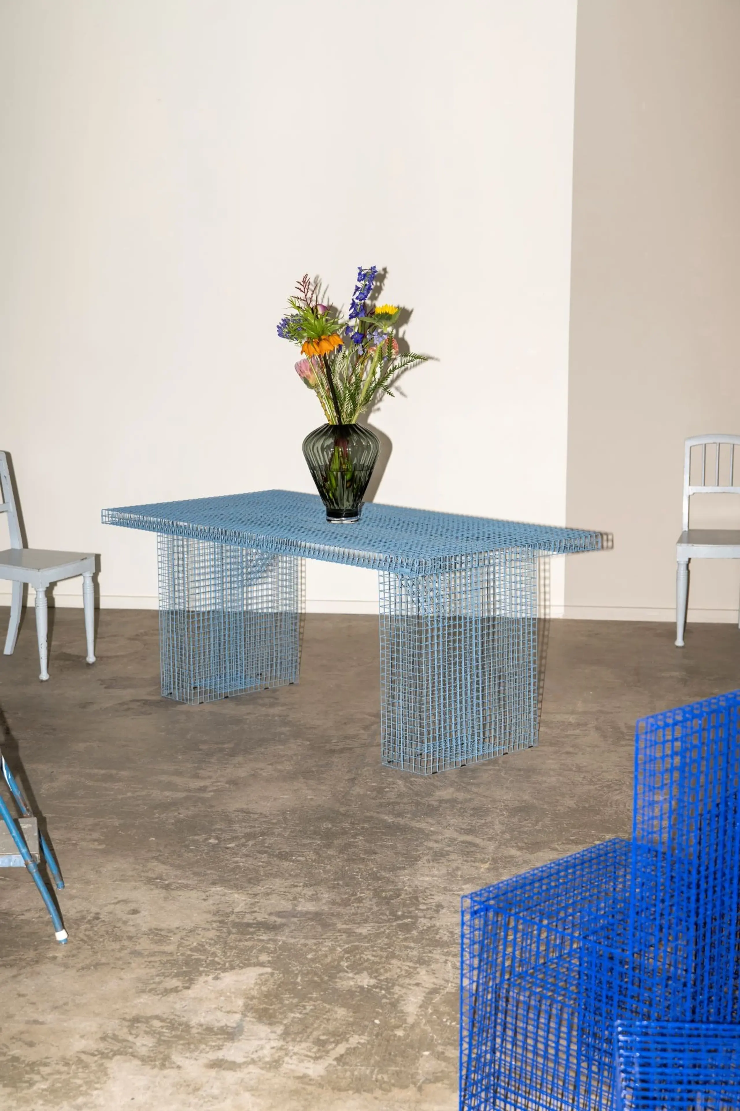 Kalager Design - Dining Table - Wire Dining Table - Rustic Grey