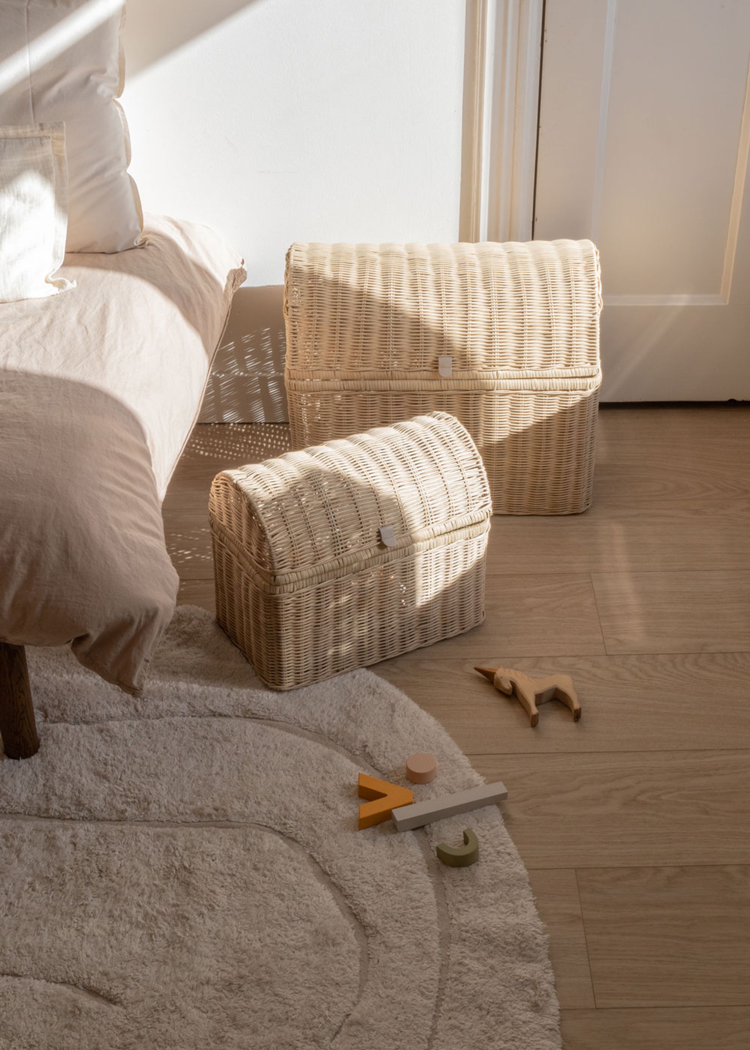 KAS Kopenhagen - Child storage box - Raffia basket - Sand