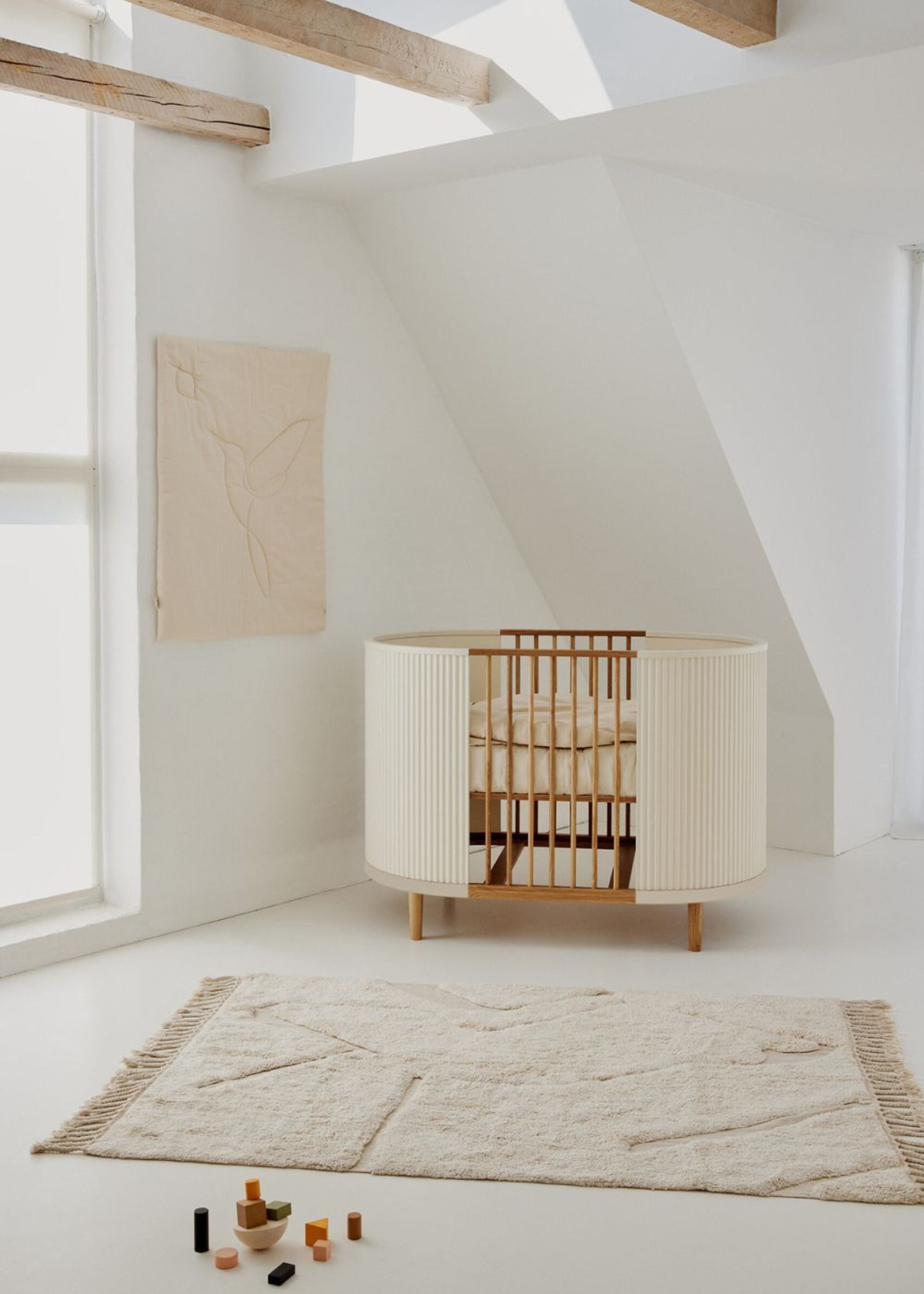 KAS Kopenhagen - Children's bed - KAI Baby Cot - Cream Oak