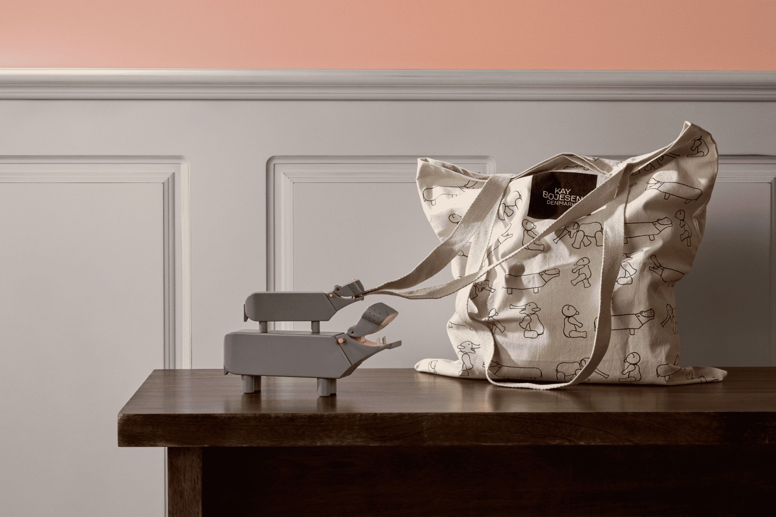 Kay Bojesen Denmark - Figure - Hippo - Hippo Grey