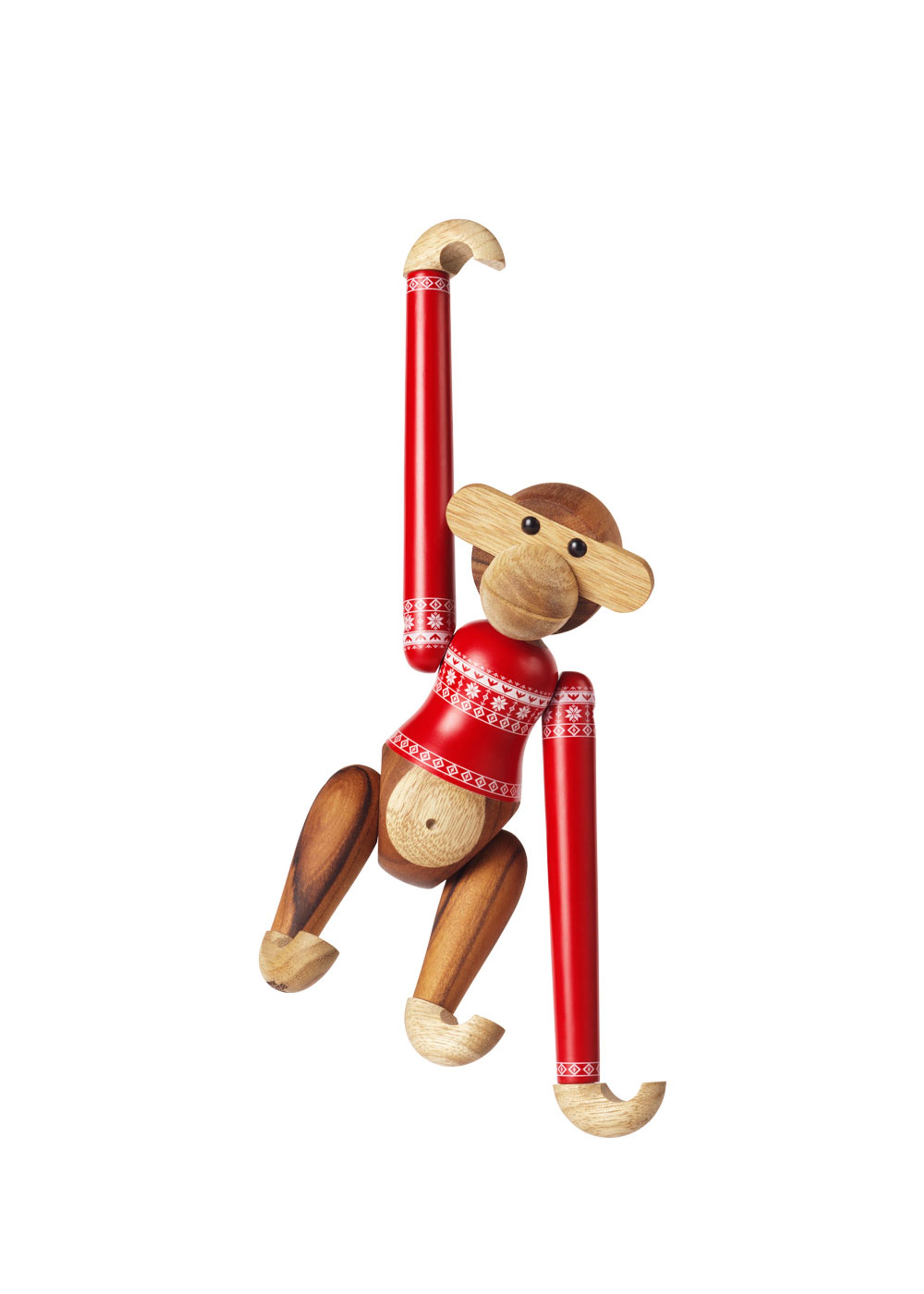 Kay Bojesen Denmark - Figura - Monkey Christmas Jumper 2024 - Small - Teak/ Lima