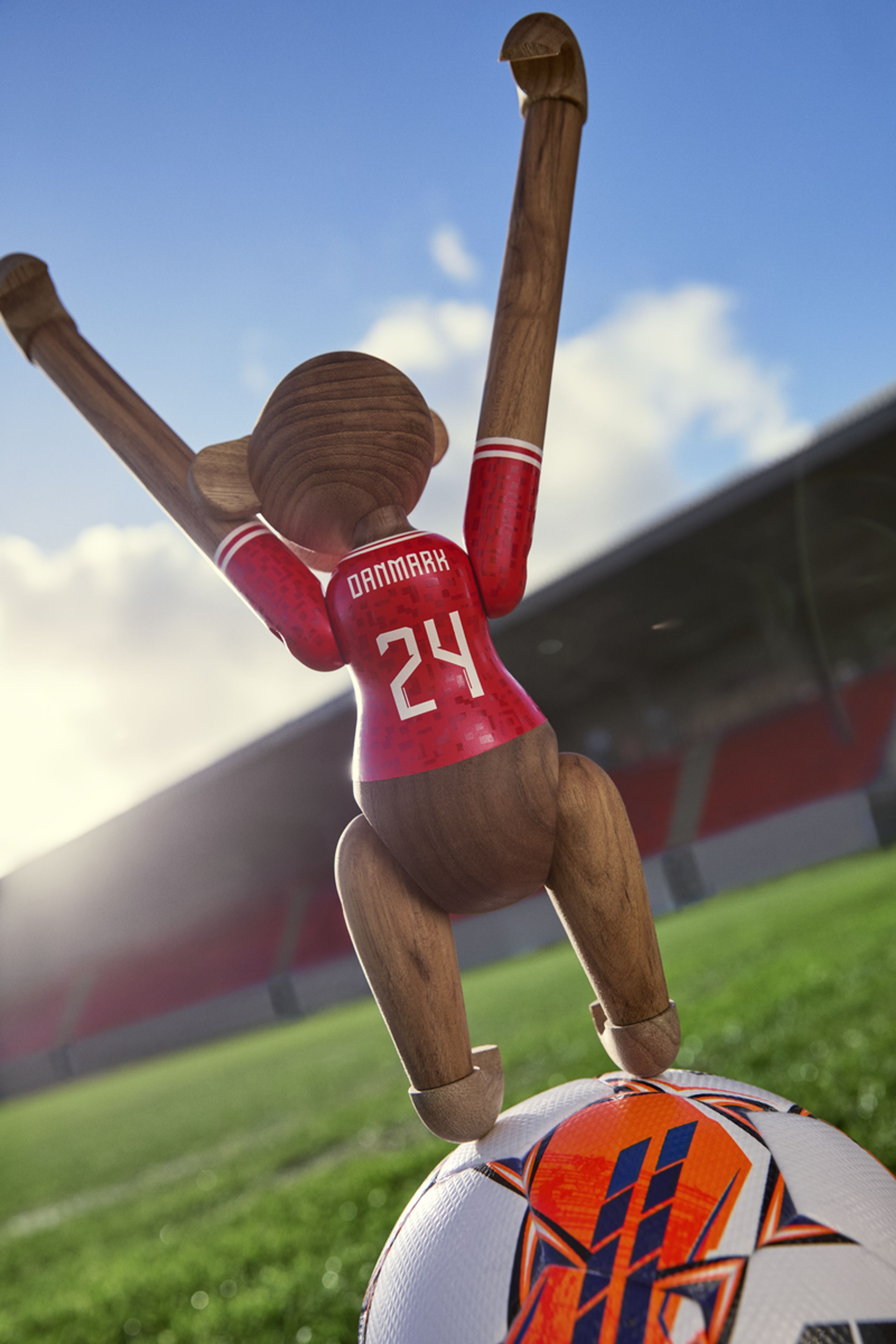 Kay Bojesen Denmark - Obrázek - Monkey x DBU - Men's 2024 large teak/limba