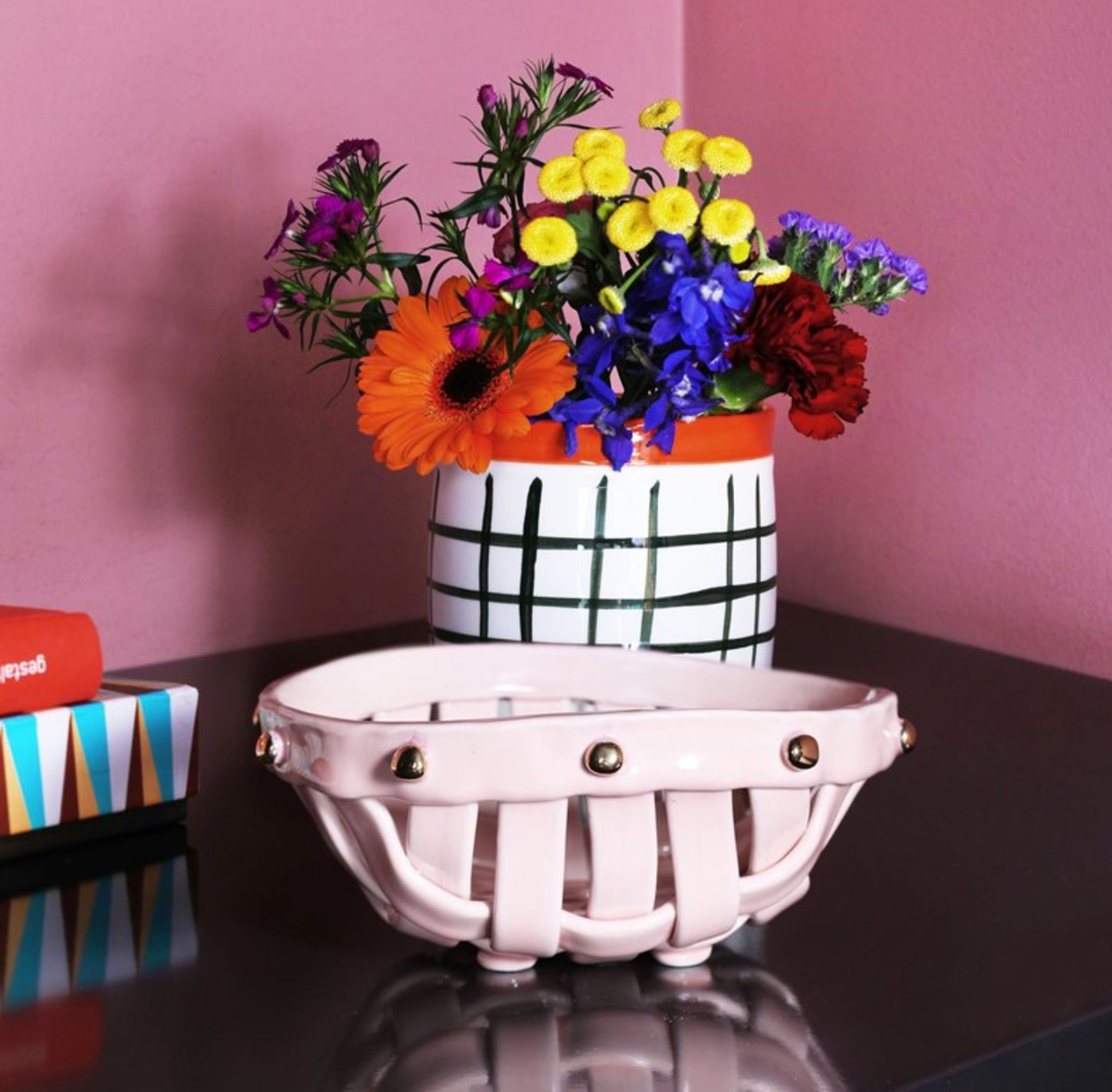 &klevering - Basket - Basket Studs - Pink