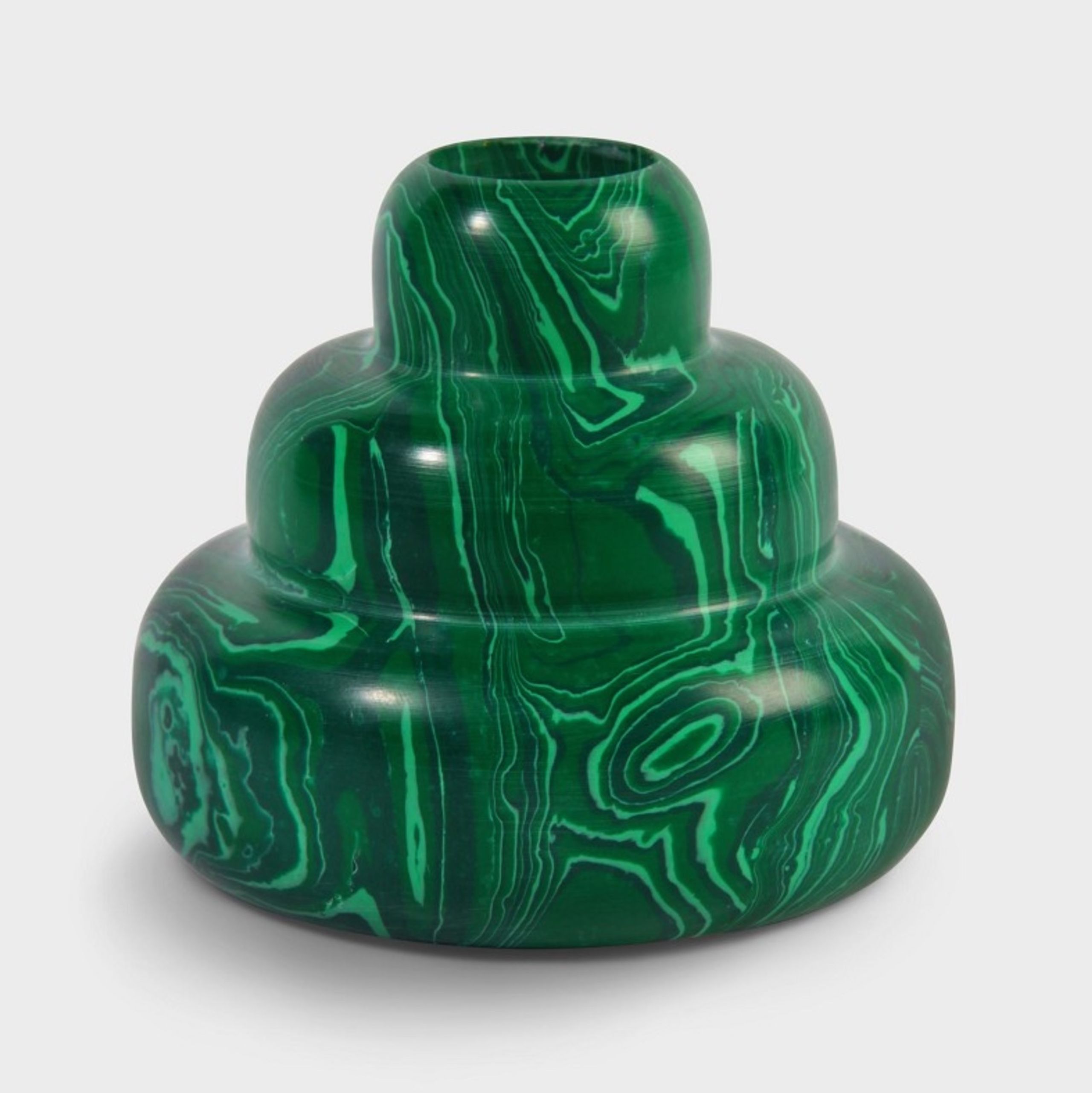 &klevering - Candlestick - Candle Holder Stone - Malachite Green