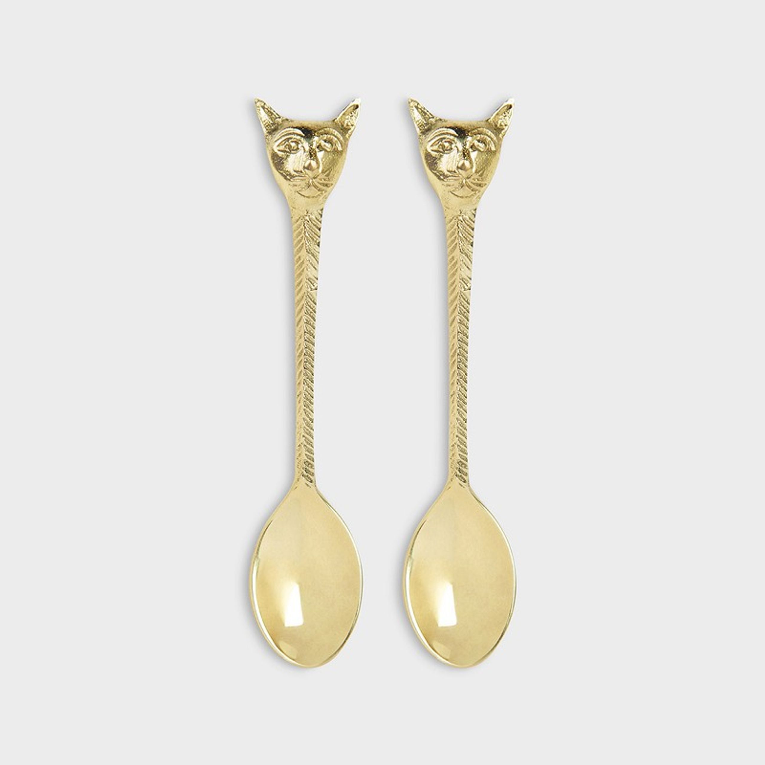 &klevering - Löffel - Spoon Cat - Set of 2 - Brass
