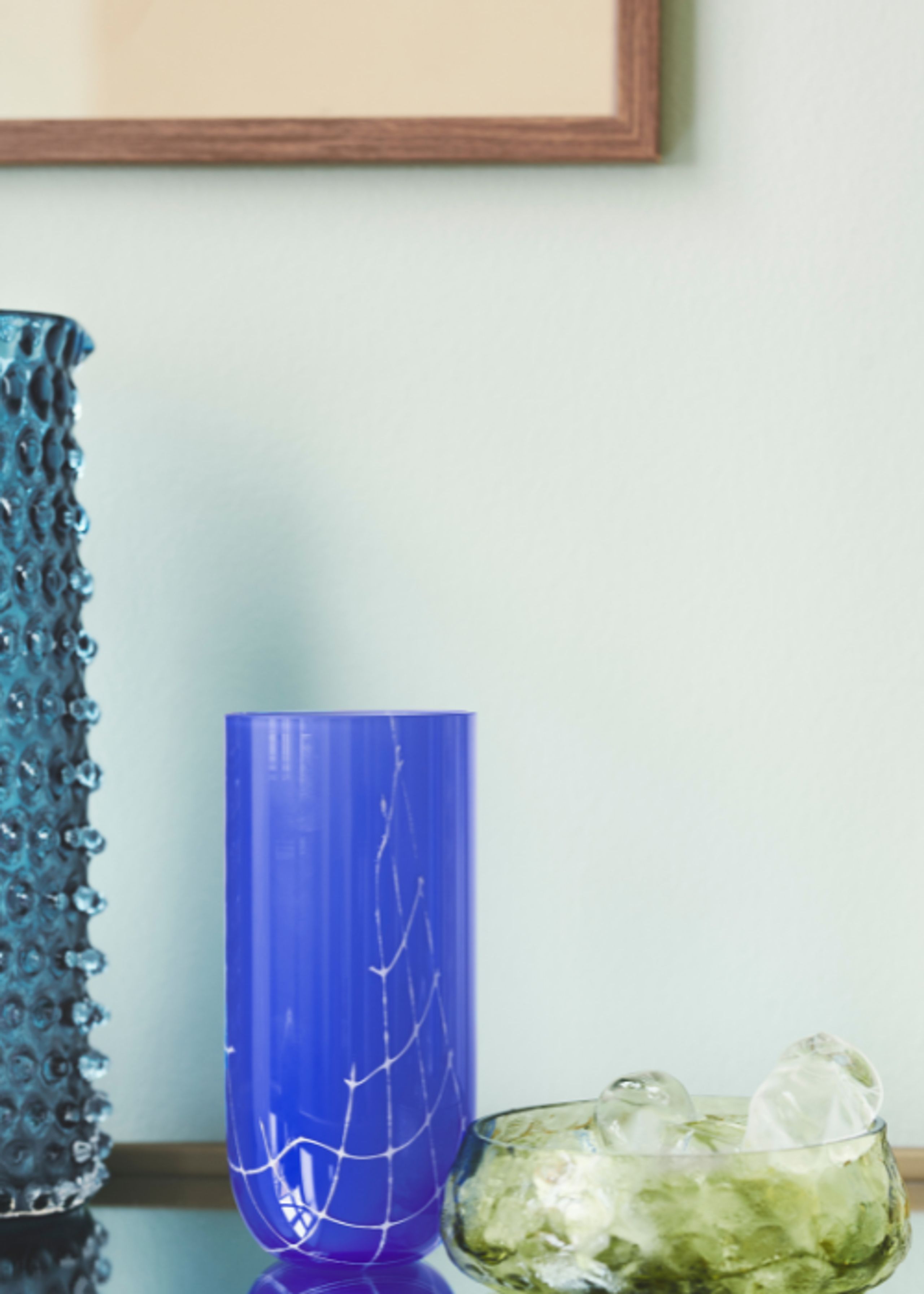 Kodanska - Verre - Flow Longdrink - Blue W. Print