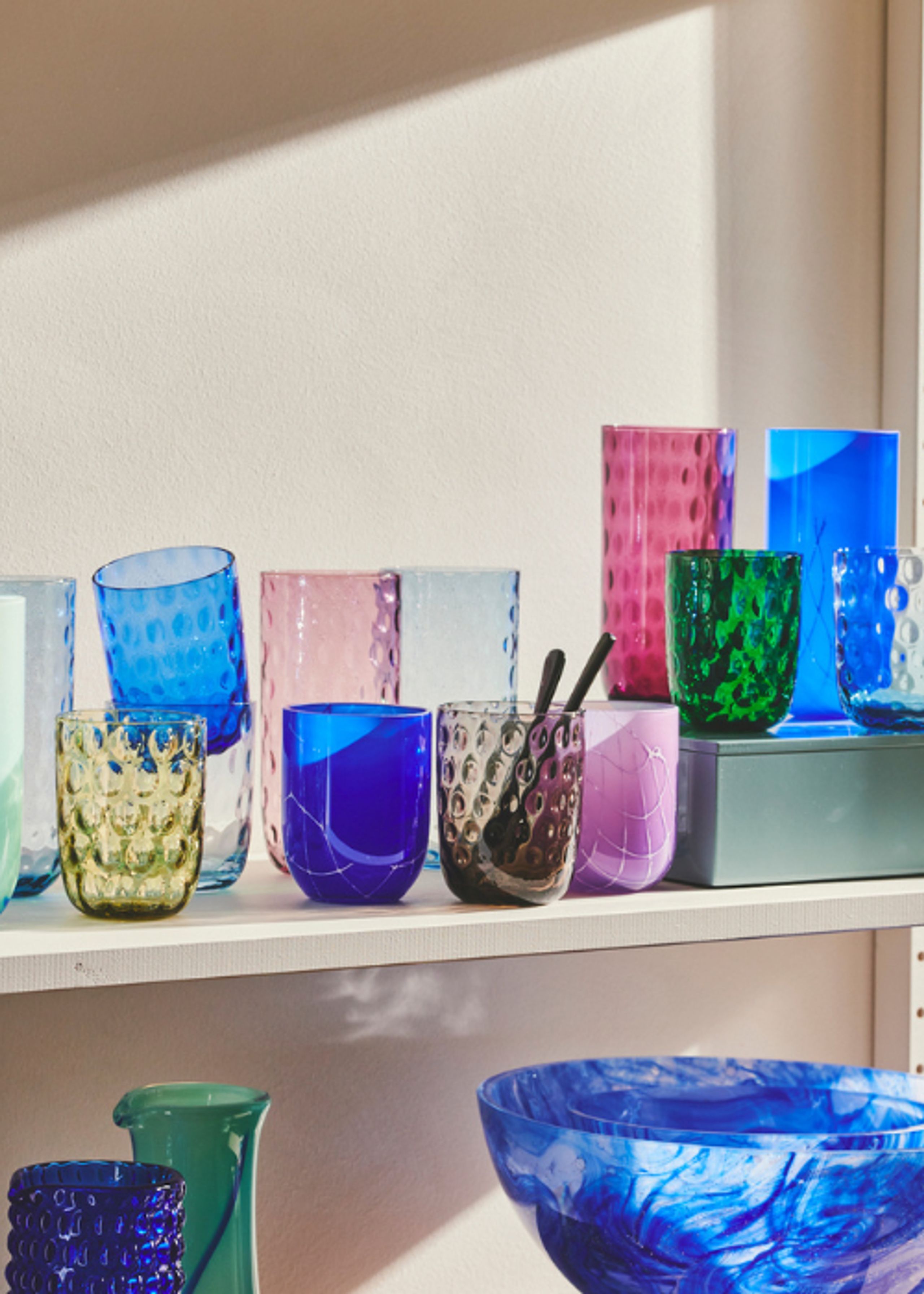 Kodanska - Verre - Flow Longdrink - Blue W. Print