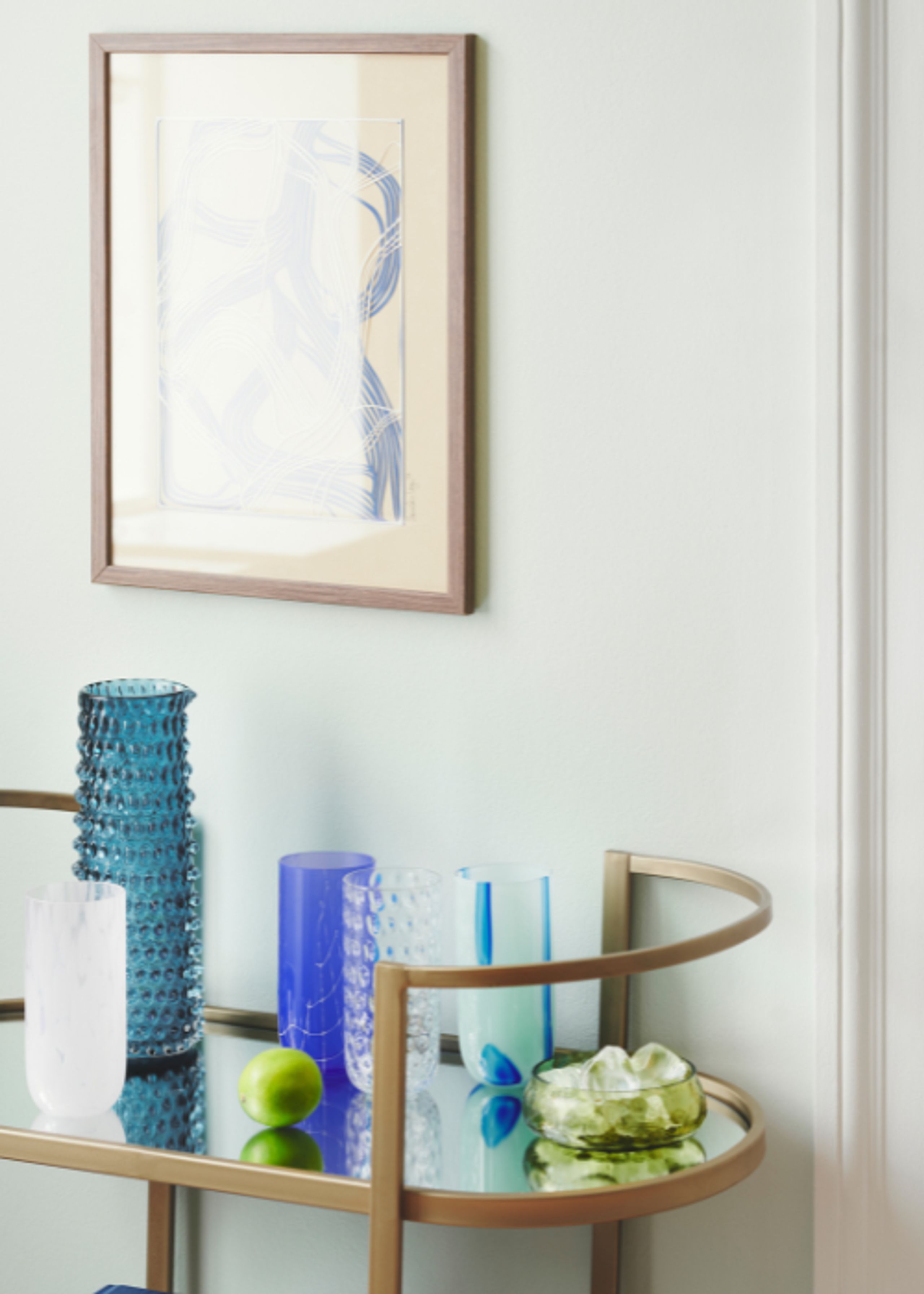 Kodanska - Verre - Flow Longdrink - Blue W. Print