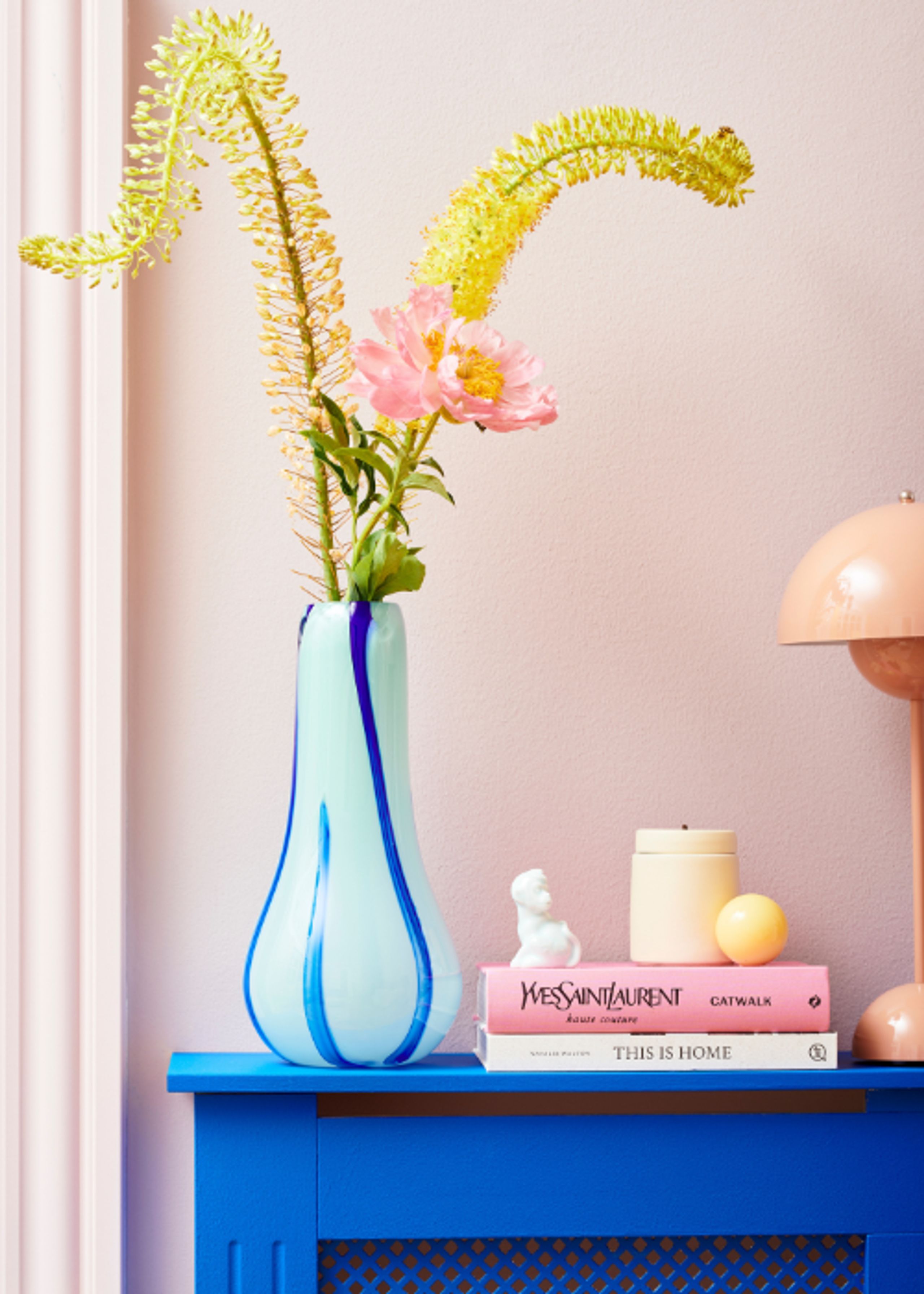 Kodanska - Vaso - Flow Vase - Green W. Orange Stripes