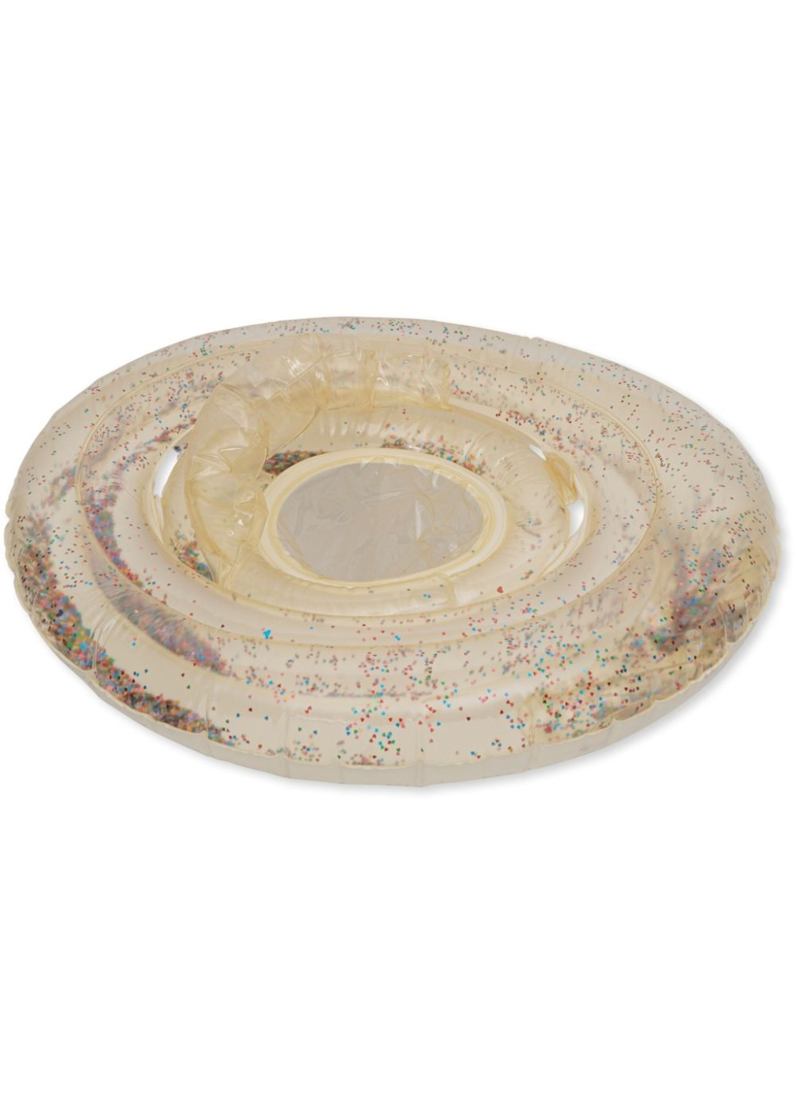Konges Sløjd - Badering - Baby Swim Ring - Multi Heart Transparent