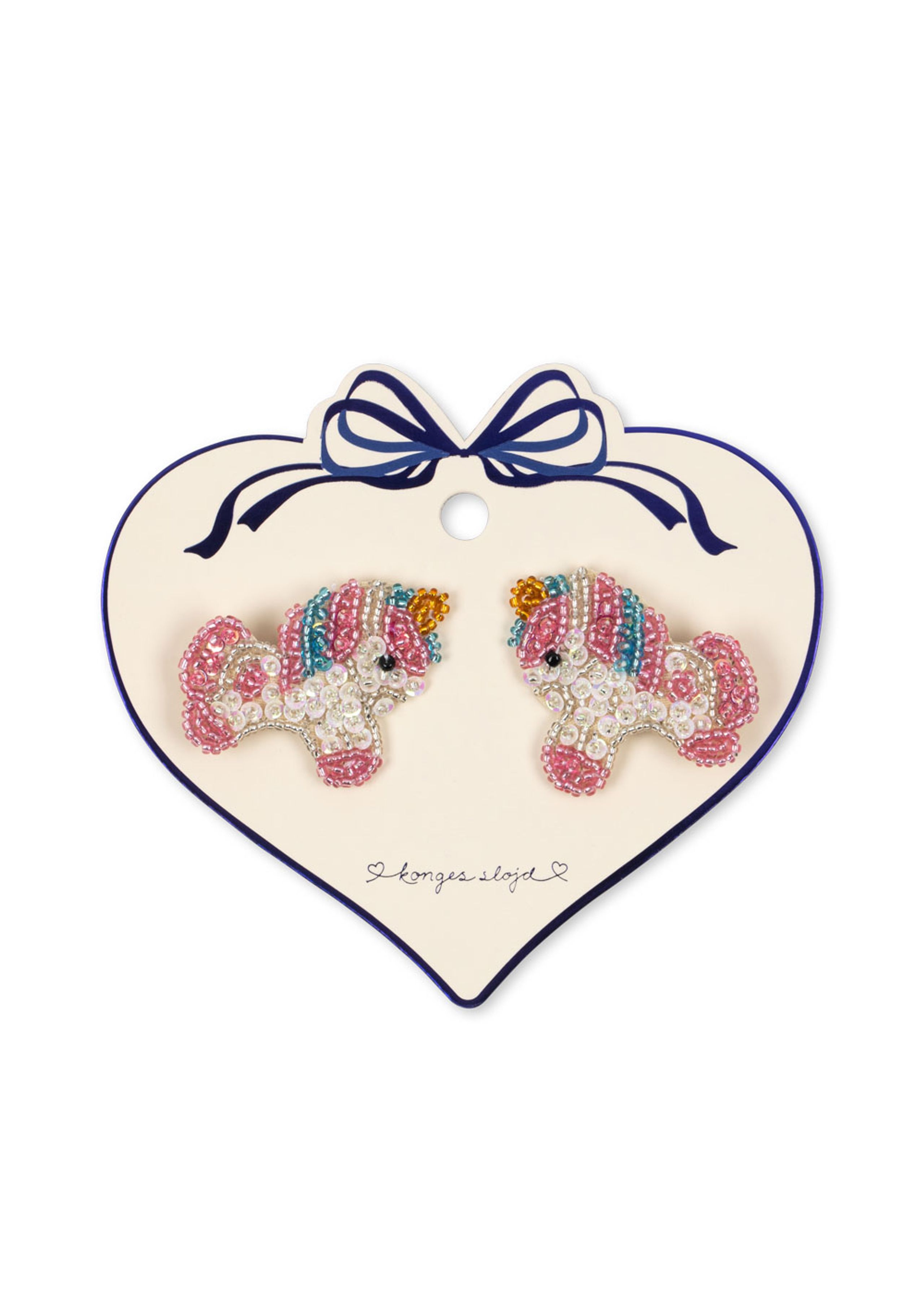 Konges Sløjd - Dětské ozdoby do vlasů - 2 PACK UNICORN BEADED HAIR CLIPS - Unicorn