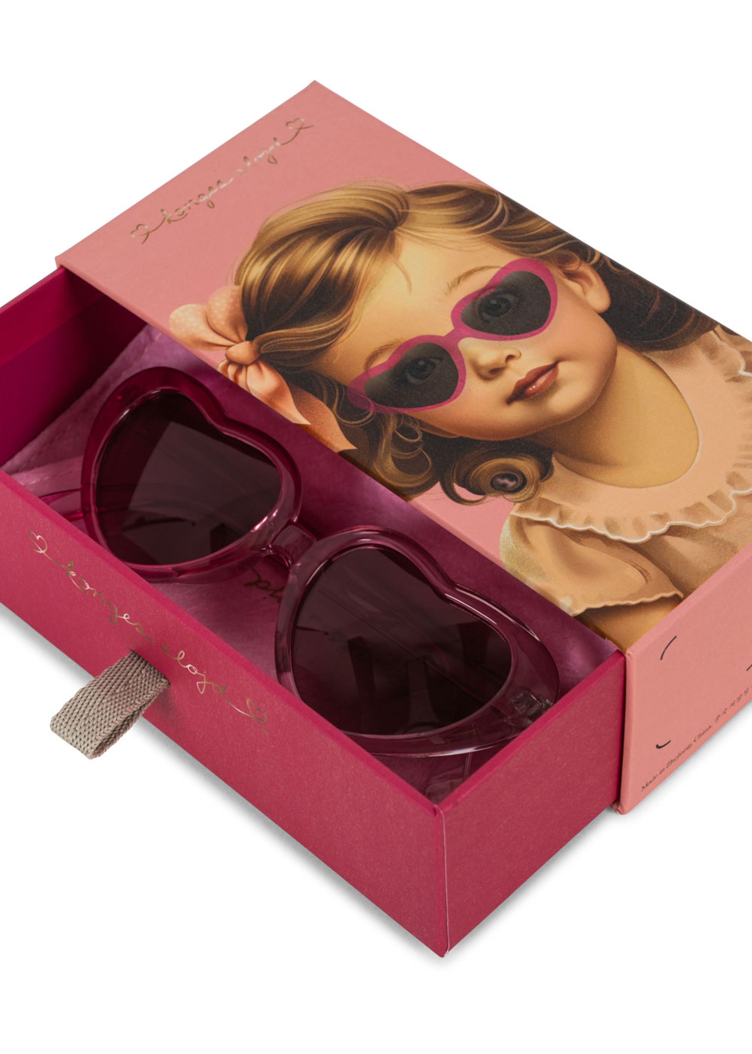 Konges Sløjd - Børne smykke - Sunglasses Baby Heart - PINK MULTI