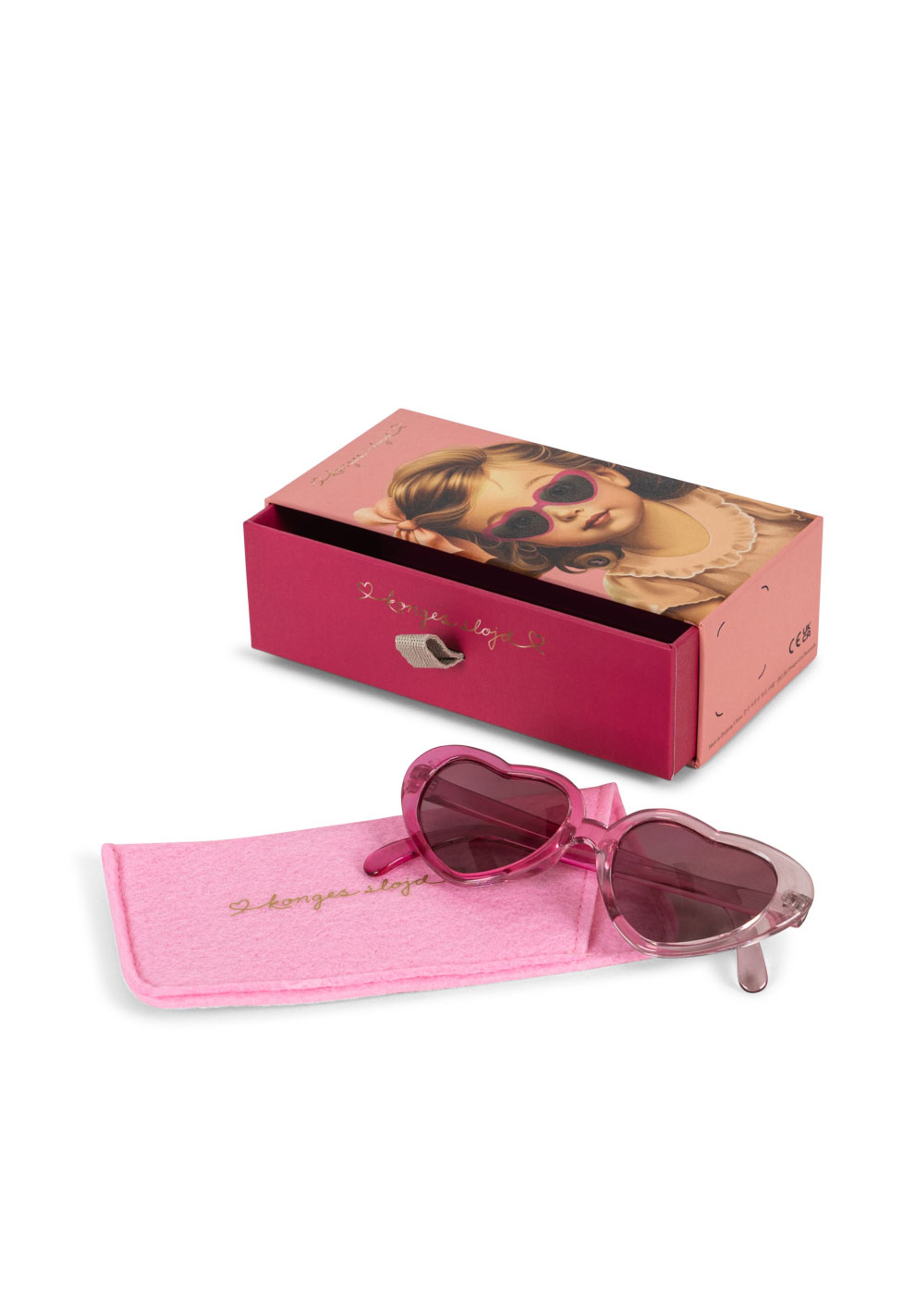 Konges Sløjd - Børne smykke - Sunglasses Baby Heart - PINK MULTI