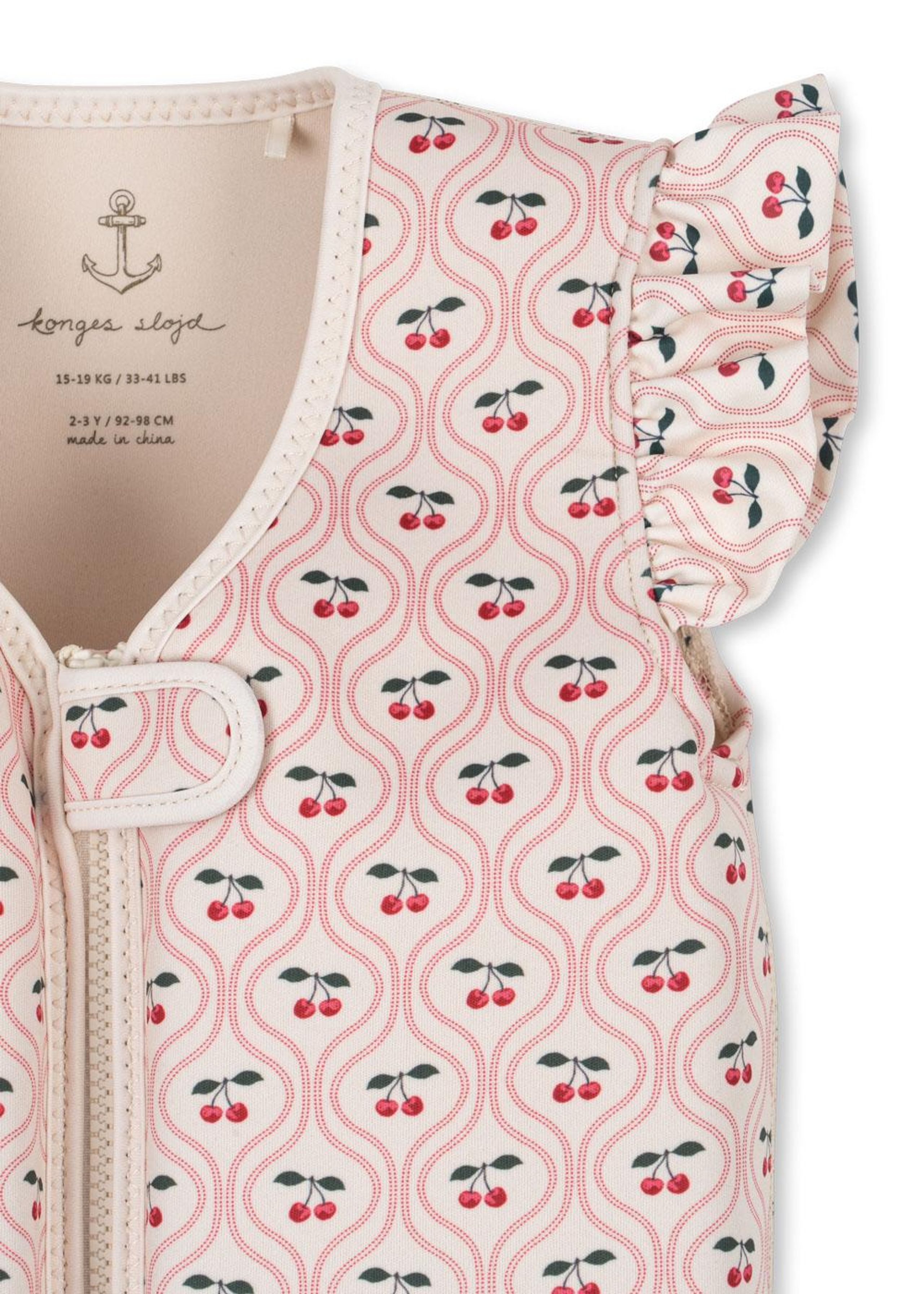 Konges Sløjd - Dětská záchranná vesta - Avery Swim Vest - CHERRY PINK MOTIF